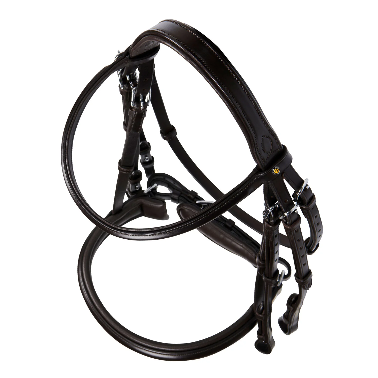 Equestro Leather Dressage Bridle Without Reins - Image 13