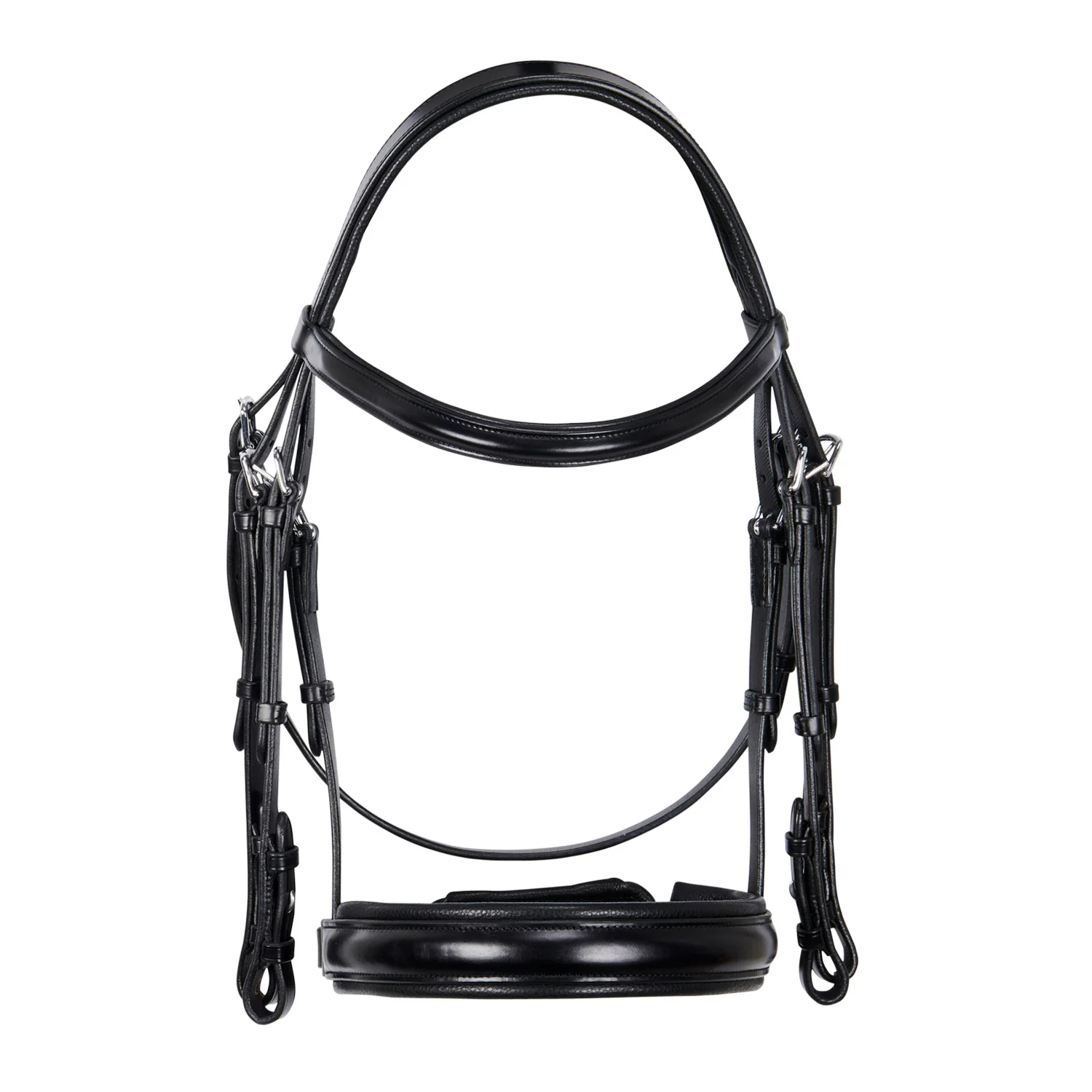 Equestro Leather Dressage Bridle Without Reins - Image 2