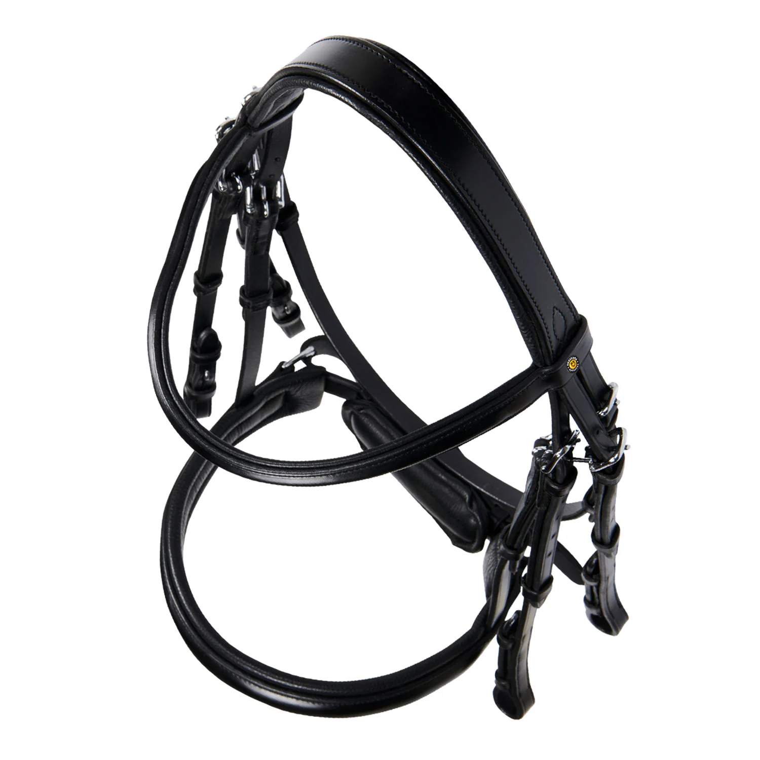 Equestro Leather Dressage Bridle Without Reins - Image 6