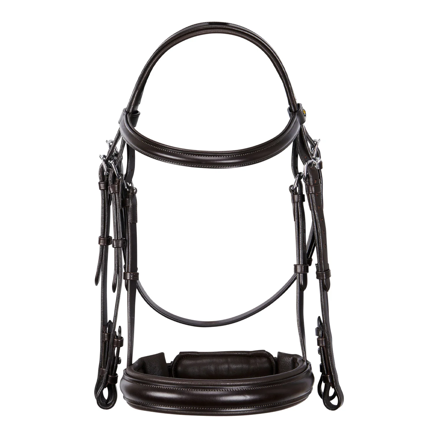Equestro Leather Dressage Bridle Without Reins - Image 8