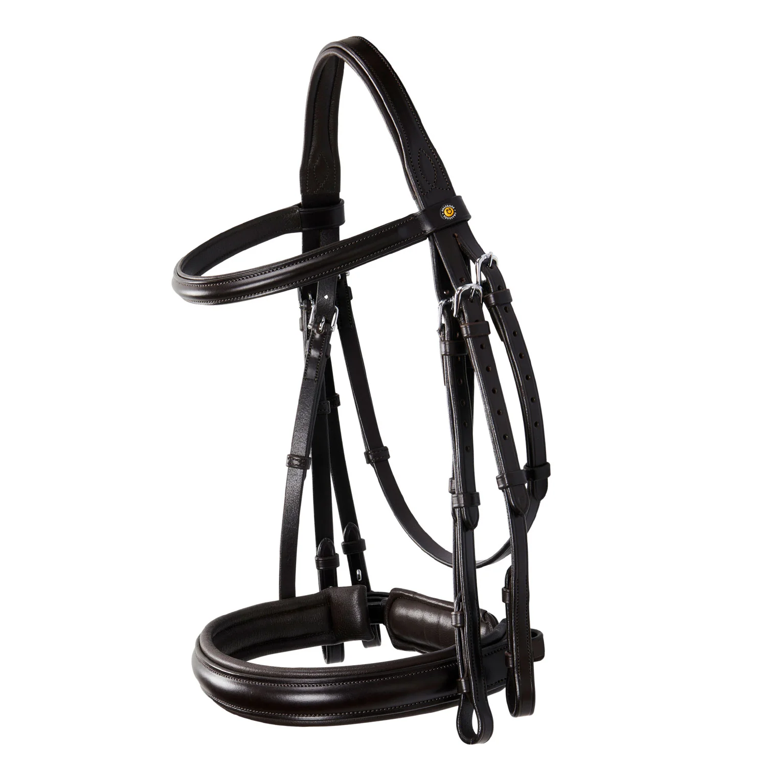 Equestro Leather Dressage Bridle Without Reins - Image 9
