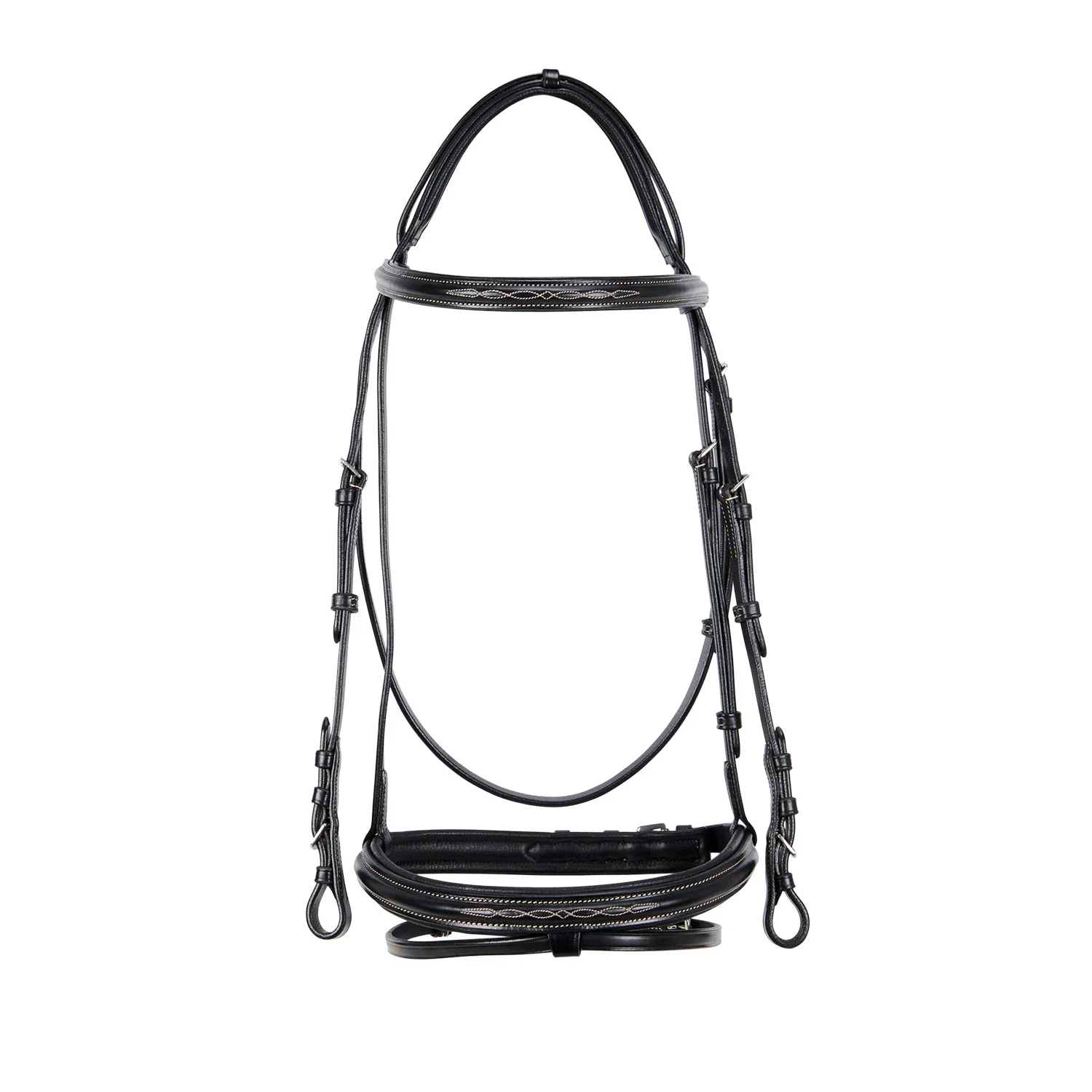 Equestro Leather English Bridle With Embroideries - Image 3