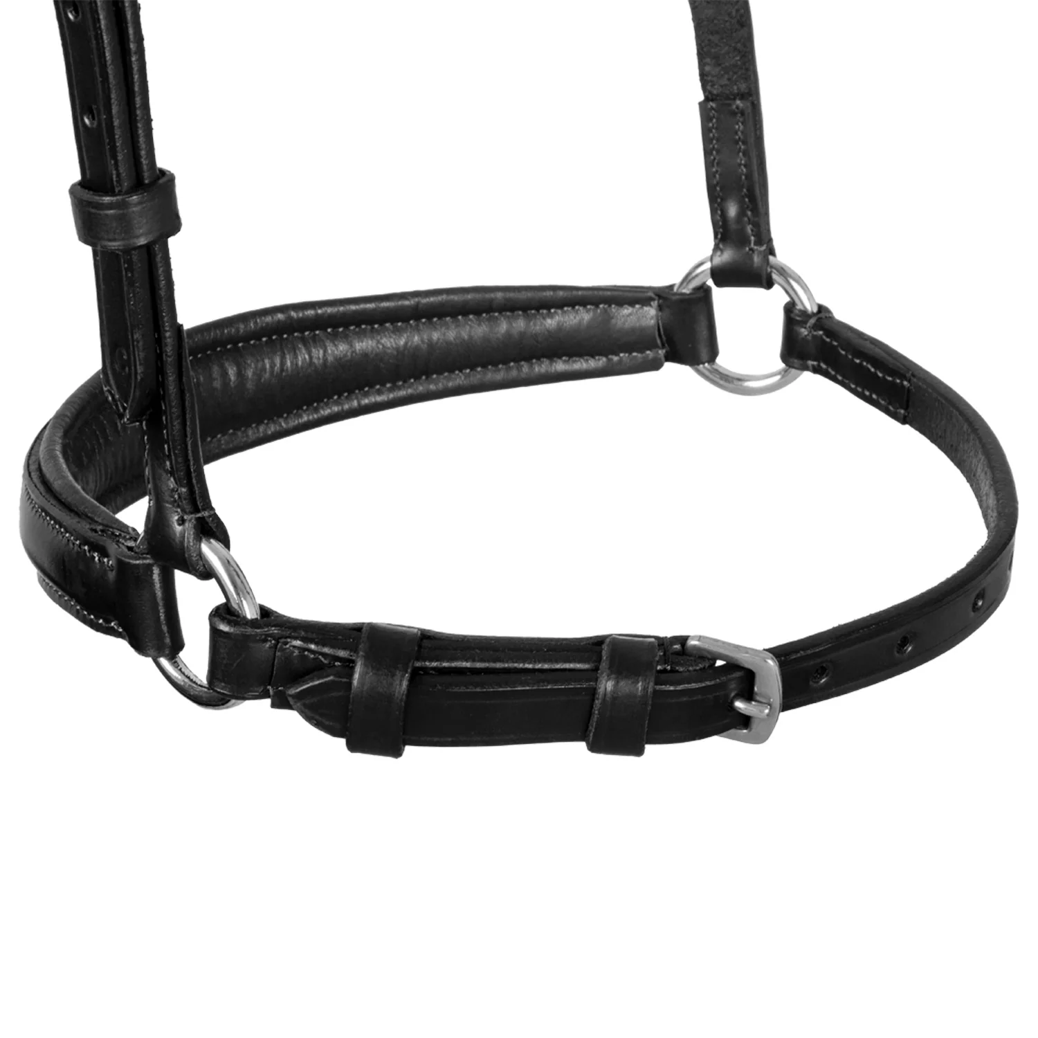 Equestro Leather German Style Noseband Bridle - Image 4