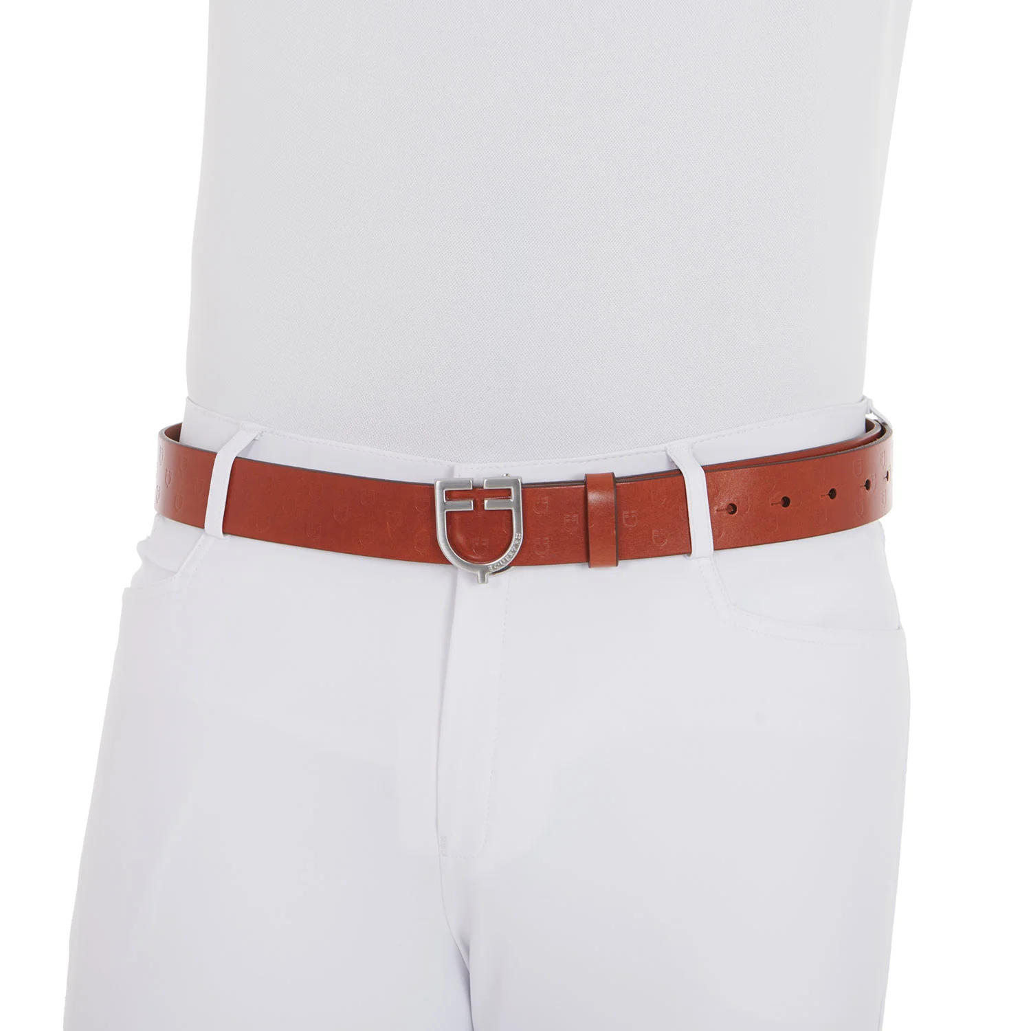 Equestro Leather Logo Belt With Logoed Buckle - Image 19