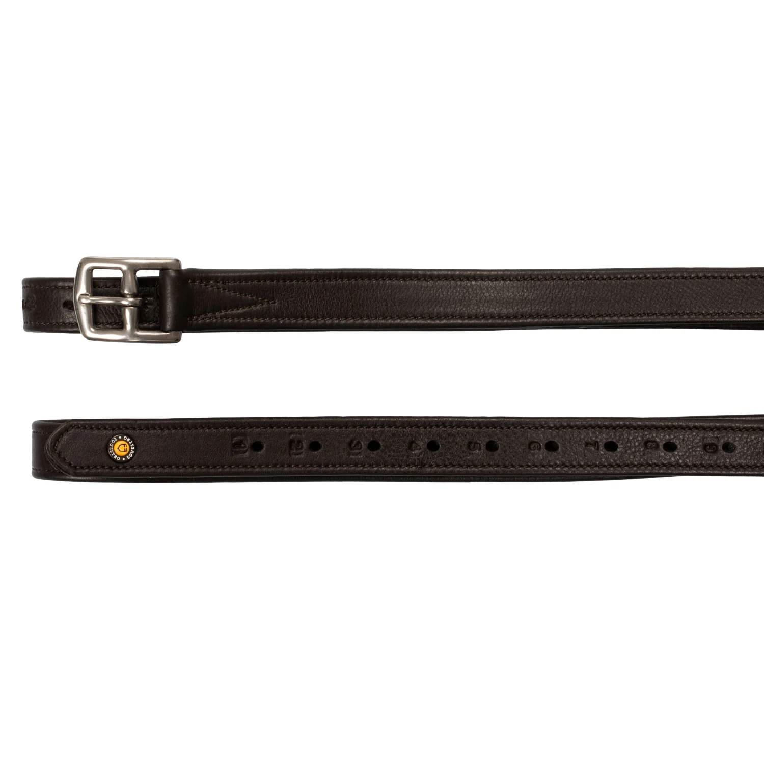 Equestro Leather Stirrup Leathers With Numbered Holes - Image 6