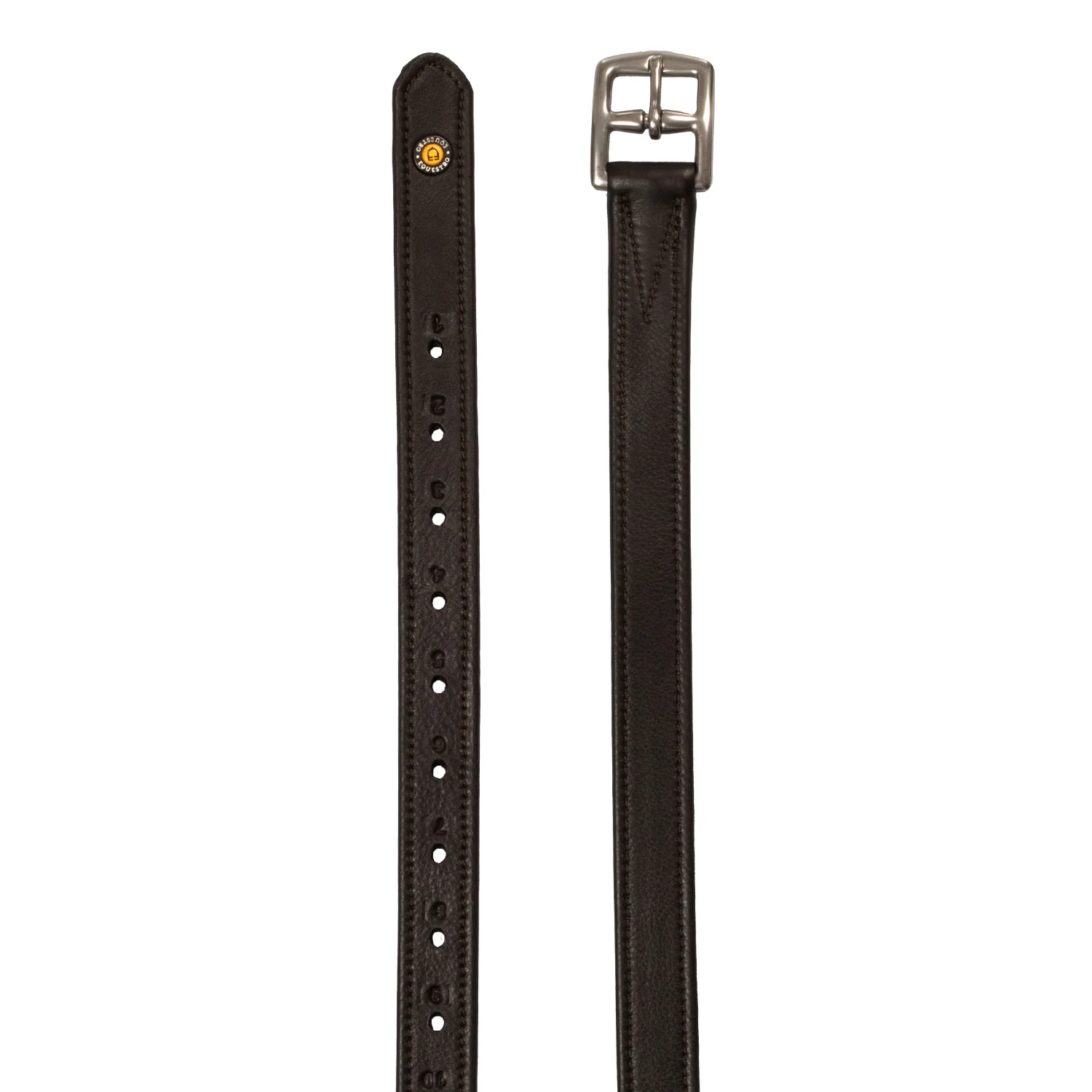 Equestro Leather Stirrup Leathers With Numbered Holes - Image 8