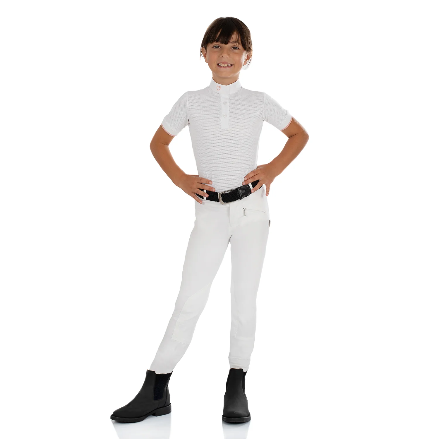 Equestro Leilani Model Junior Jodhpur Breeches In Stretch Material - Image 12