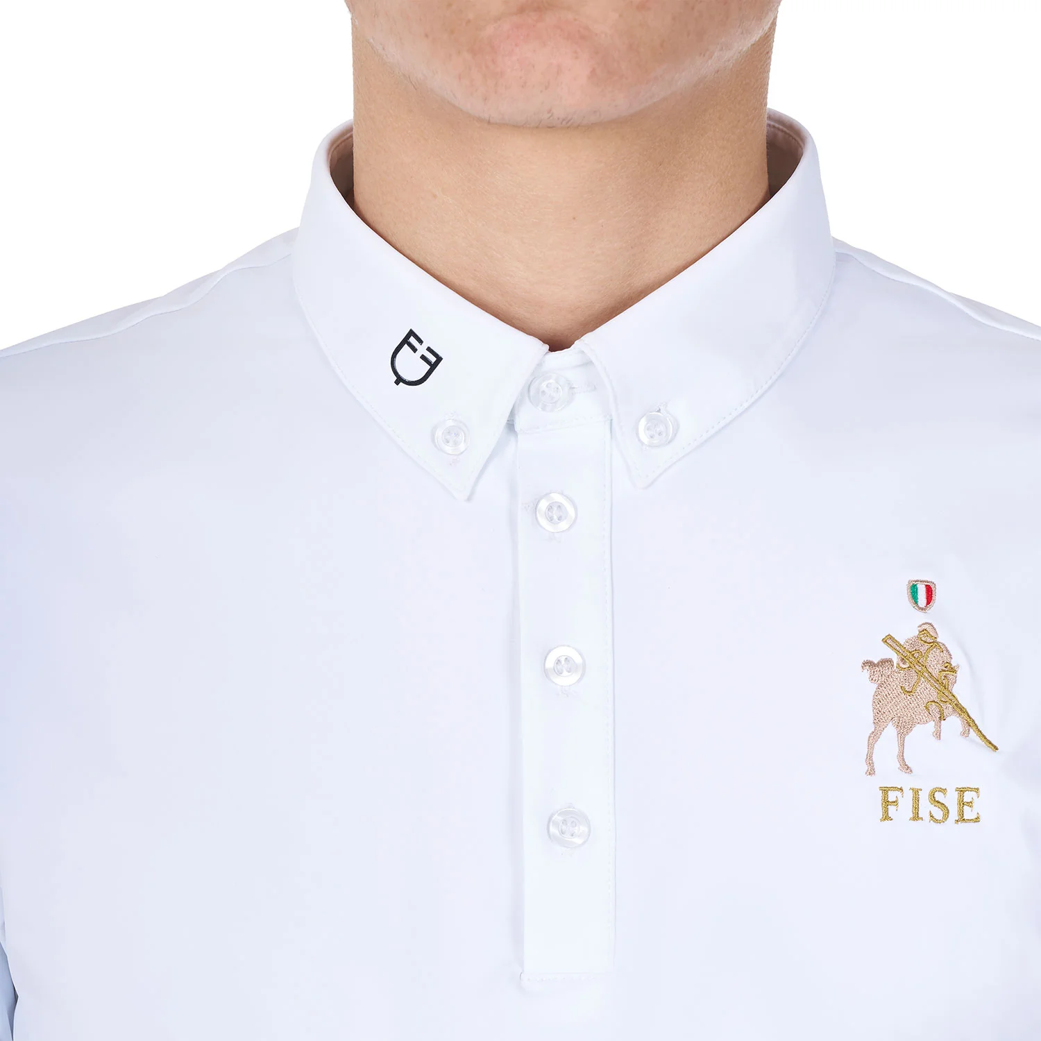 Equestro Men's Competition Polo Shirt Equestro X Fise - Image 3