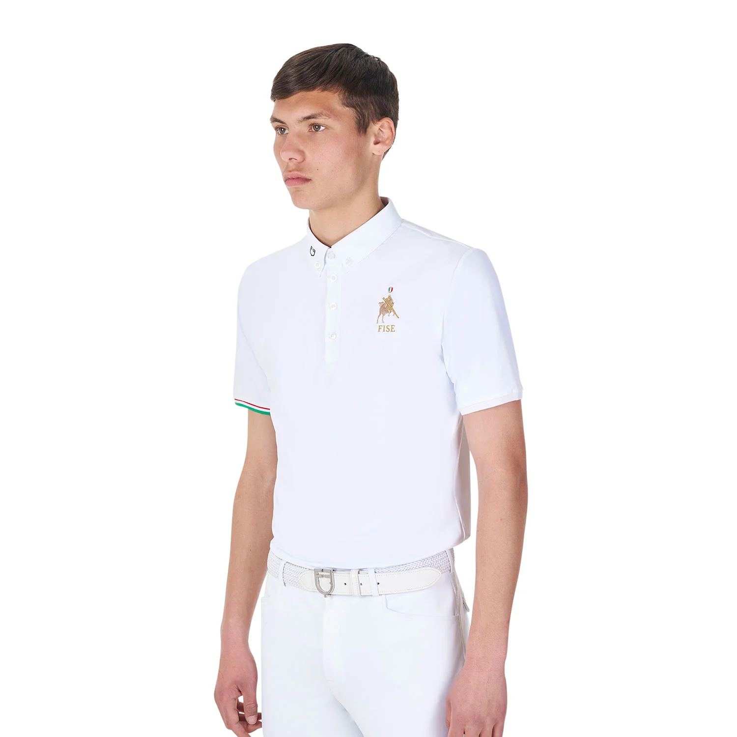 Equestro Men's Competition Polo Shirt Equestro X Fise - Image 4