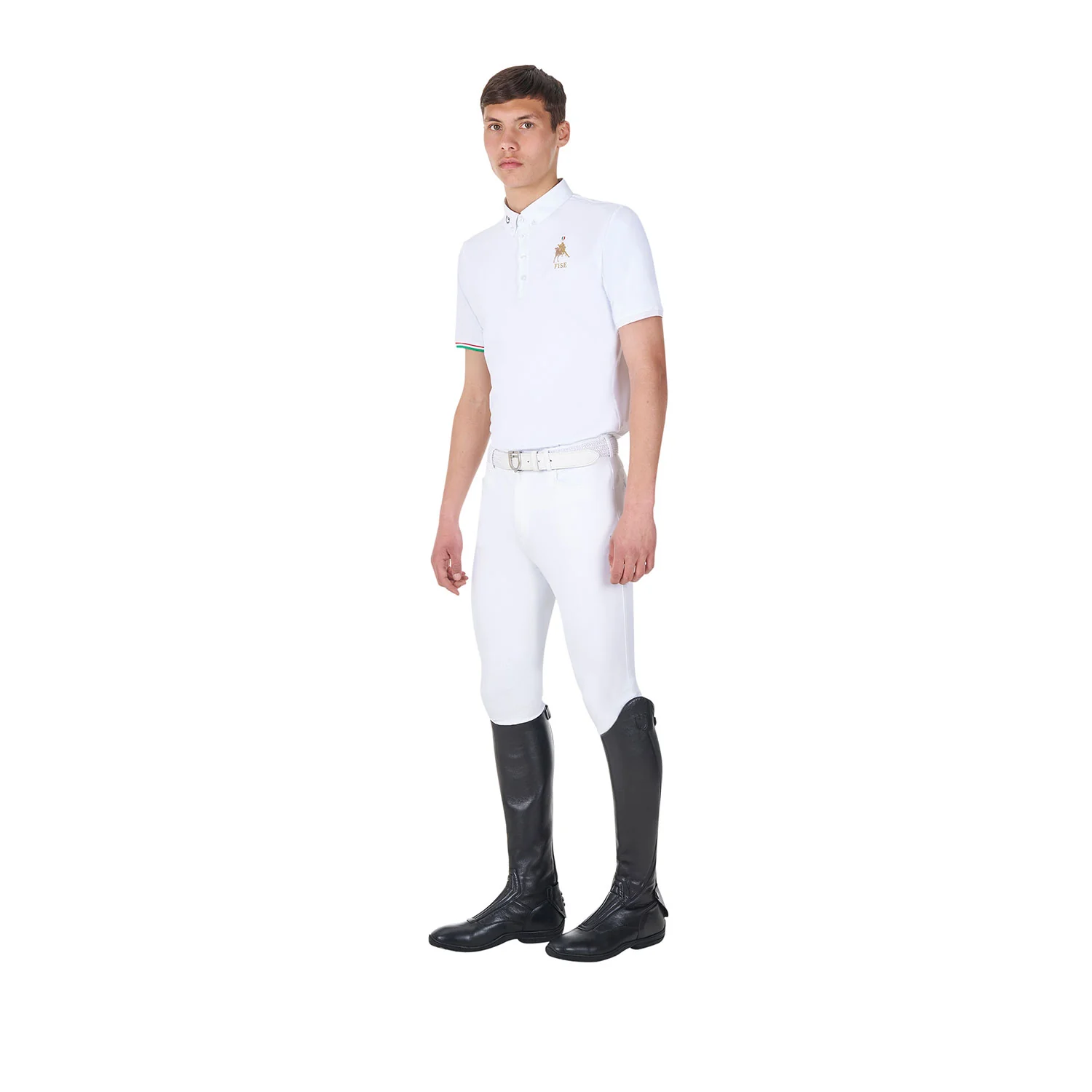 Equestro Men's Competition Polo Shirt Equestro X Fise - Image 6