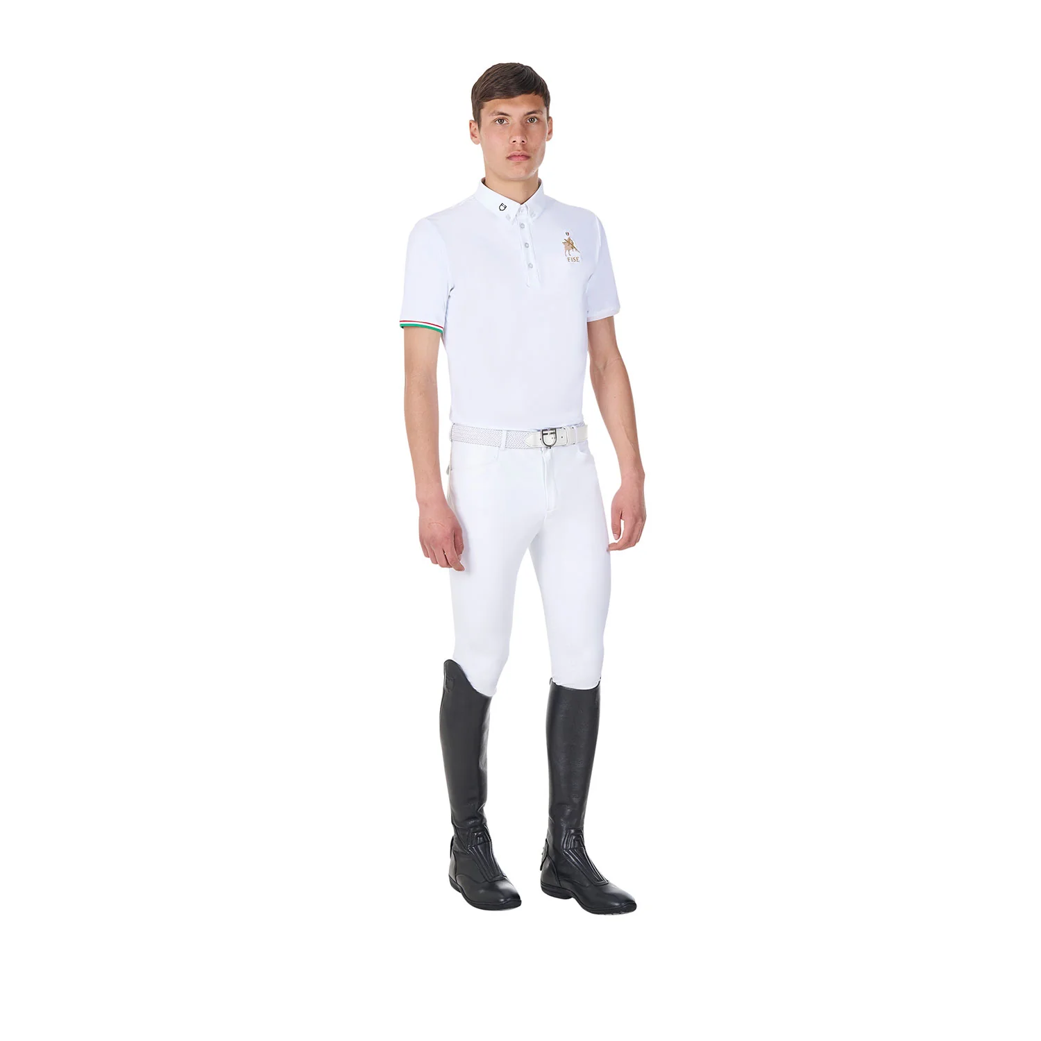 Equestro Men's Competition Polo Shirt Equestro X Fise - Image 7