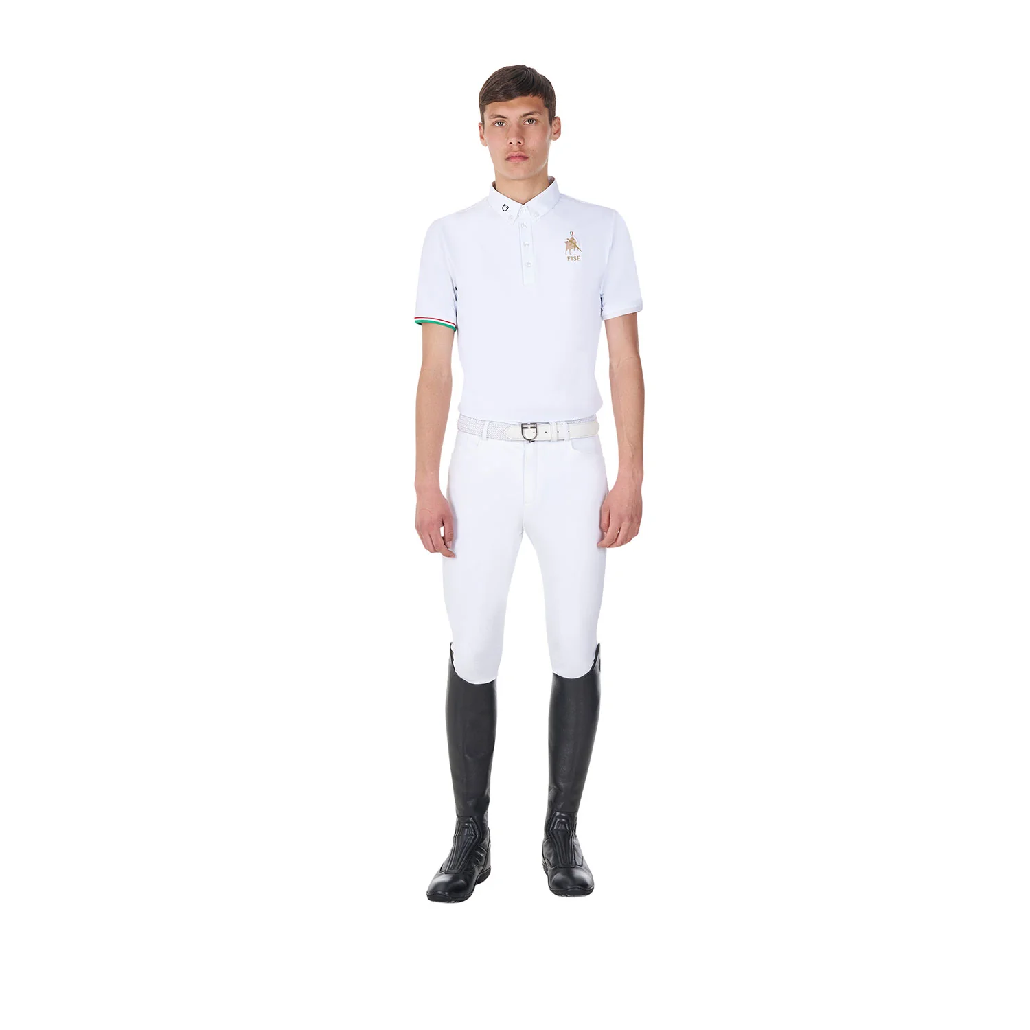Equestro Men's Competition Polo Shirt Equestro X Fise - Image 8