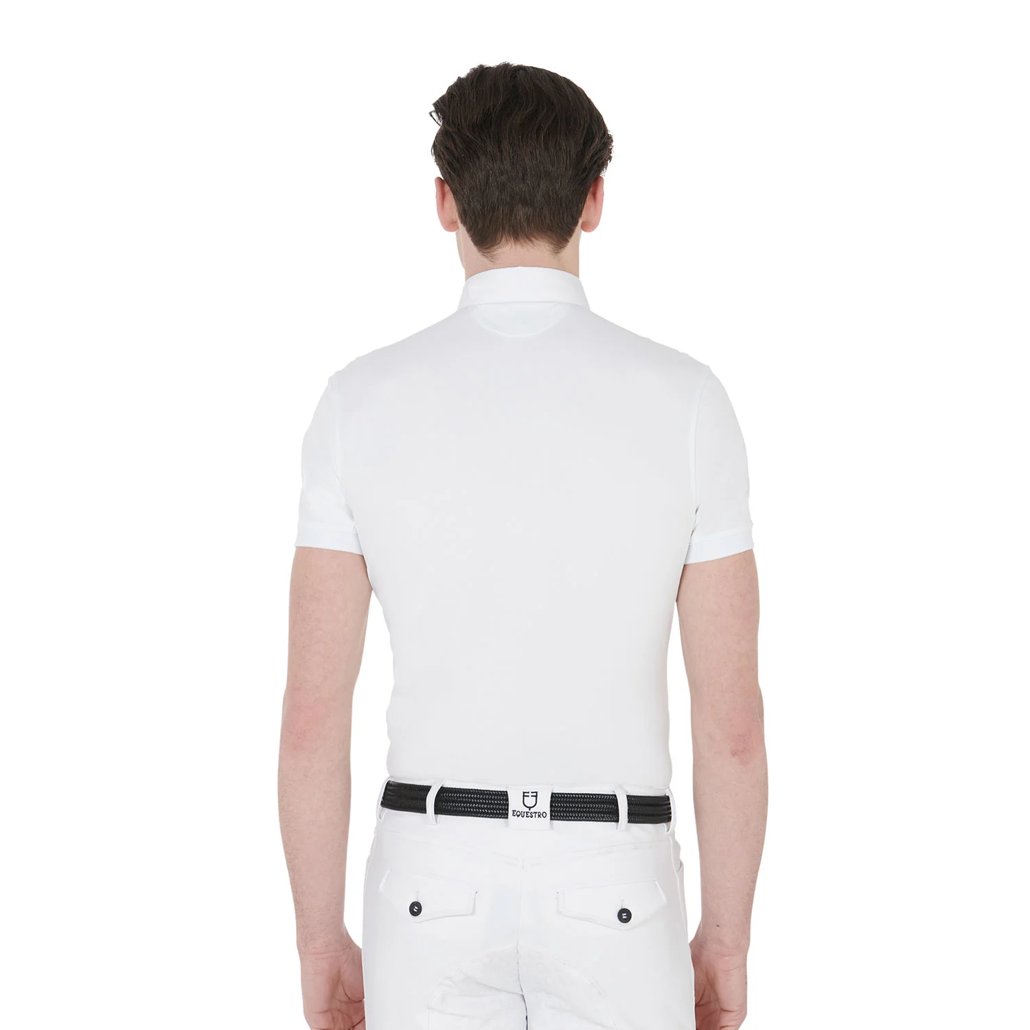 Equestro Men's Competition Polo Shirt In Breathable Technical Fabric - Image 2