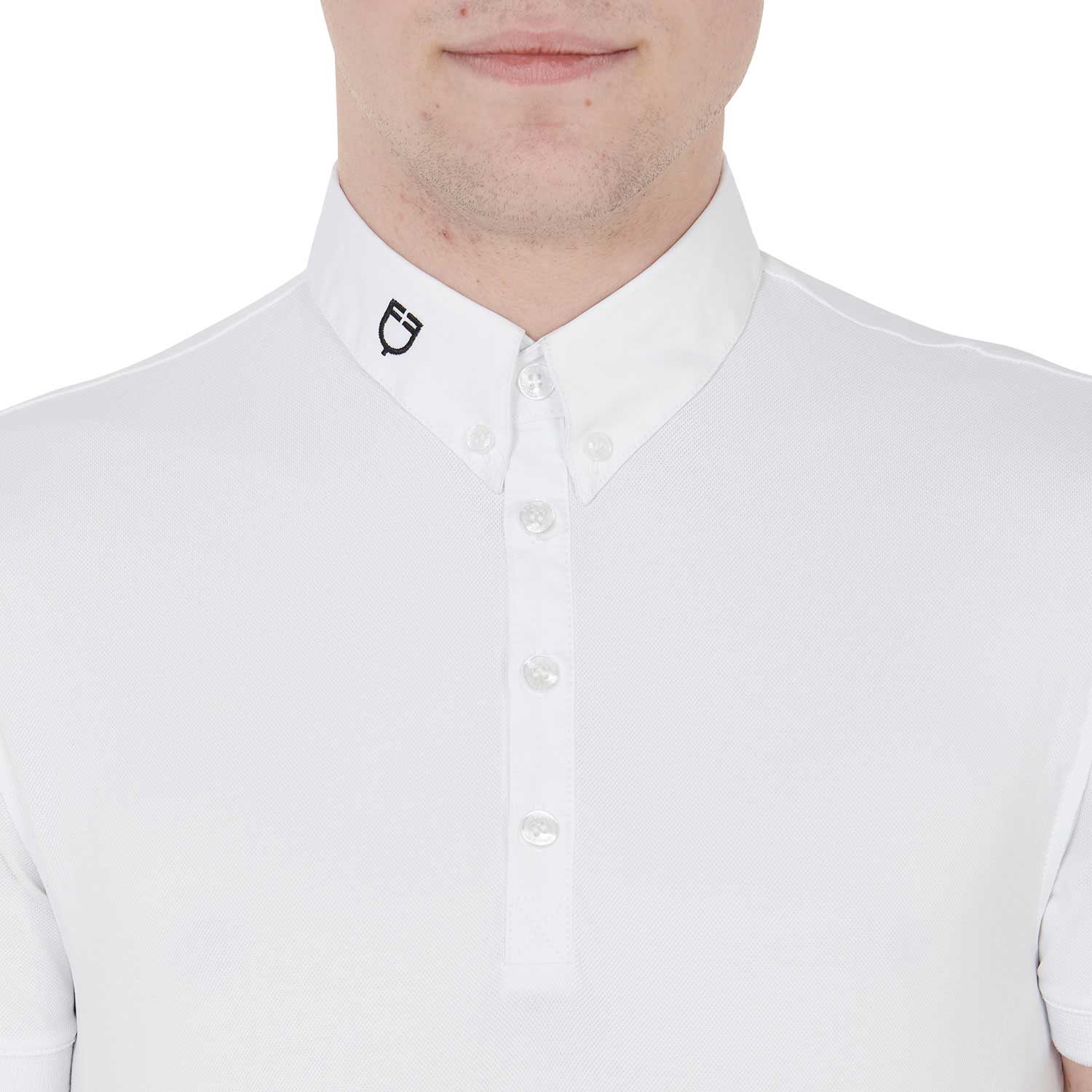 Equestro Men's Competition Polo Shirt In Breathable Technical Fabric - Image 3