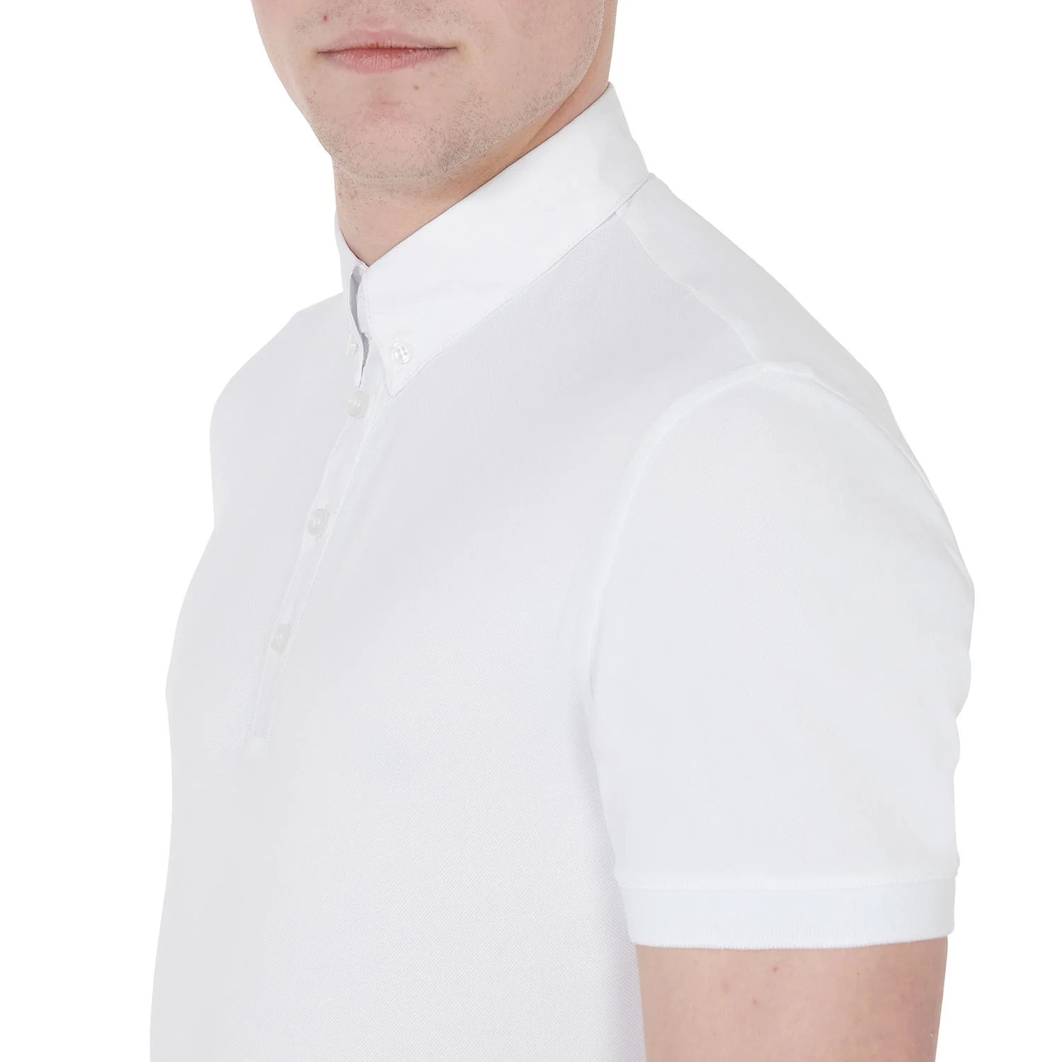 Equestro Men's Competition Polo Shirt In Breathable Technical Fabric - Image 4