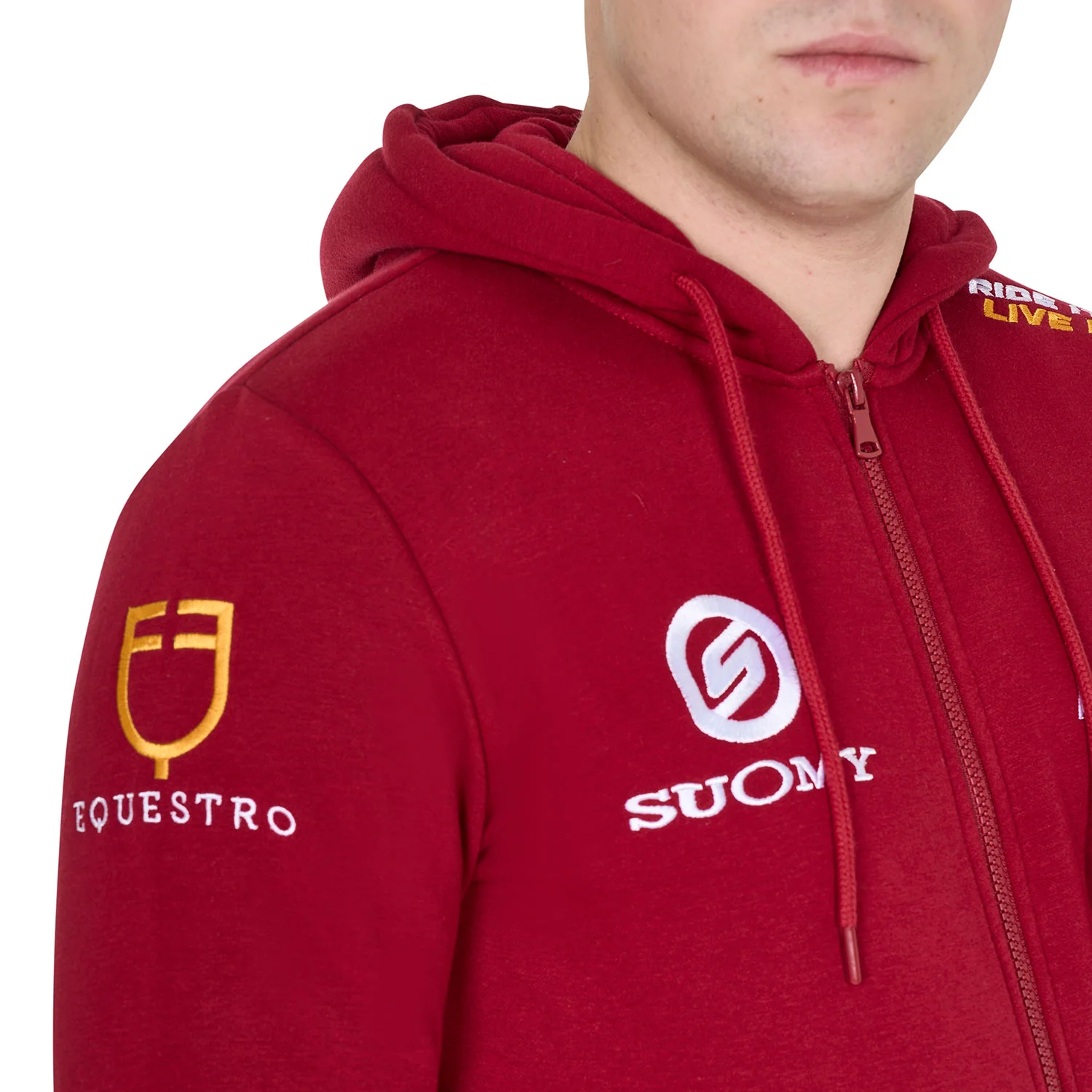 Equestro Men's Hoddie With Multilogo Patches - Image 13