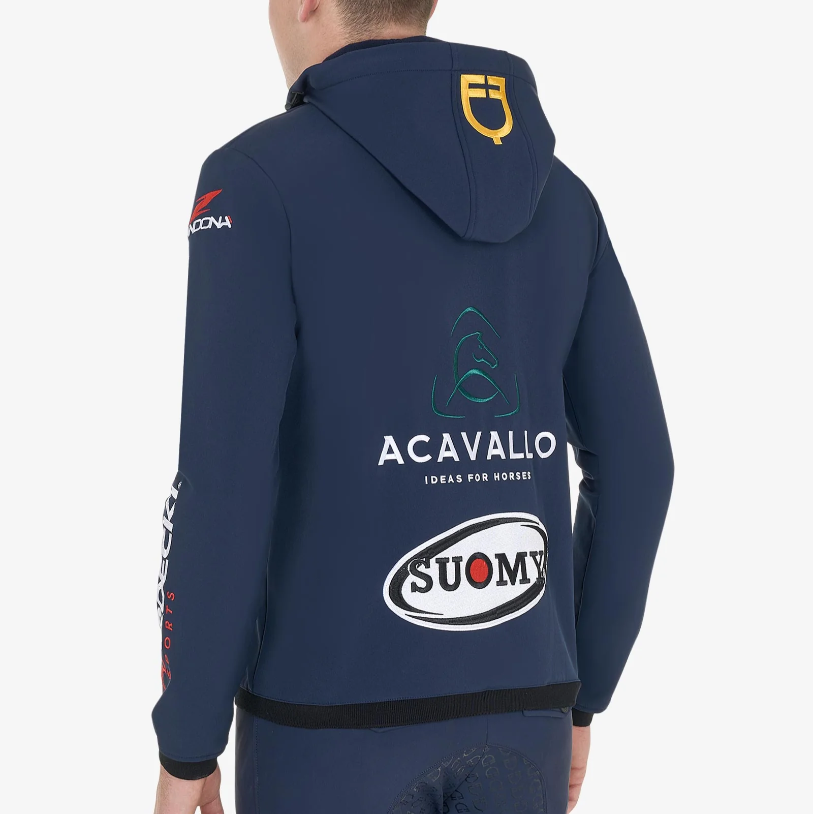 Equestro Men's Hoddie With Multilogo Patches - Image 22
