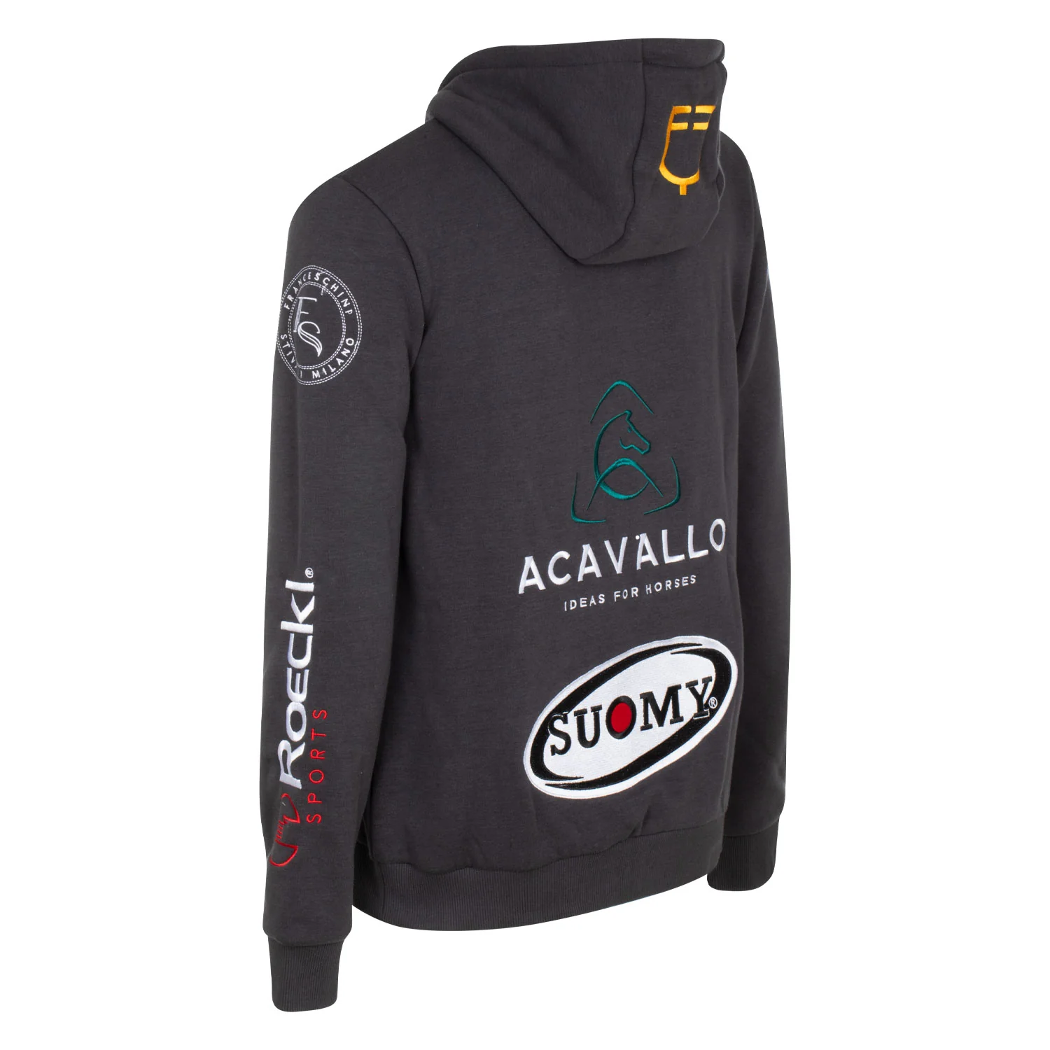 Equestro Men's Hoddie With Multilogo Patches - Image 6