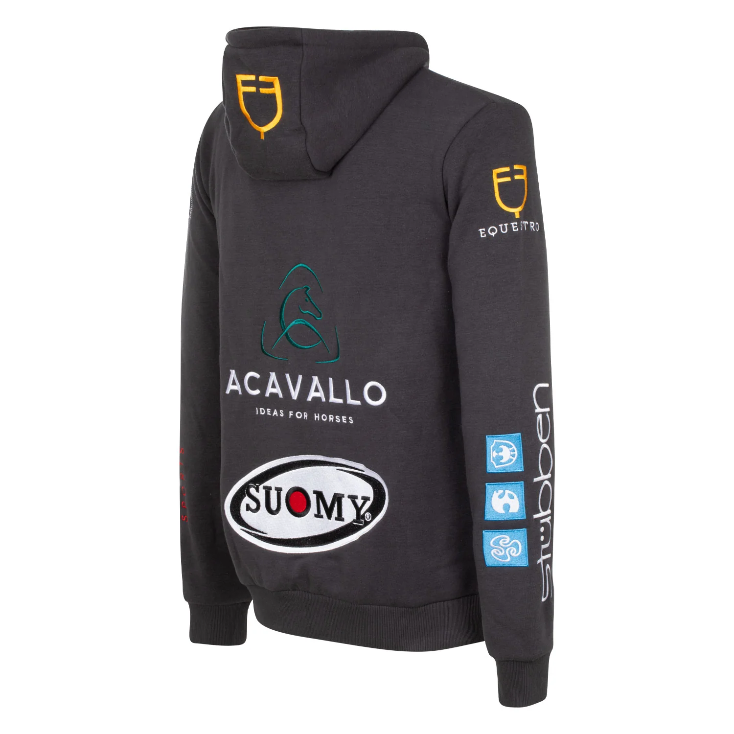 Equestro Men's Hoddie With Multilogo Patches - Image 7