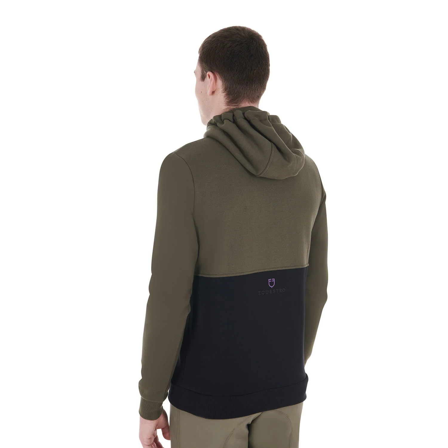 Equestro Men's Hooded Sweatshirt With Fleece Inside - Image 2