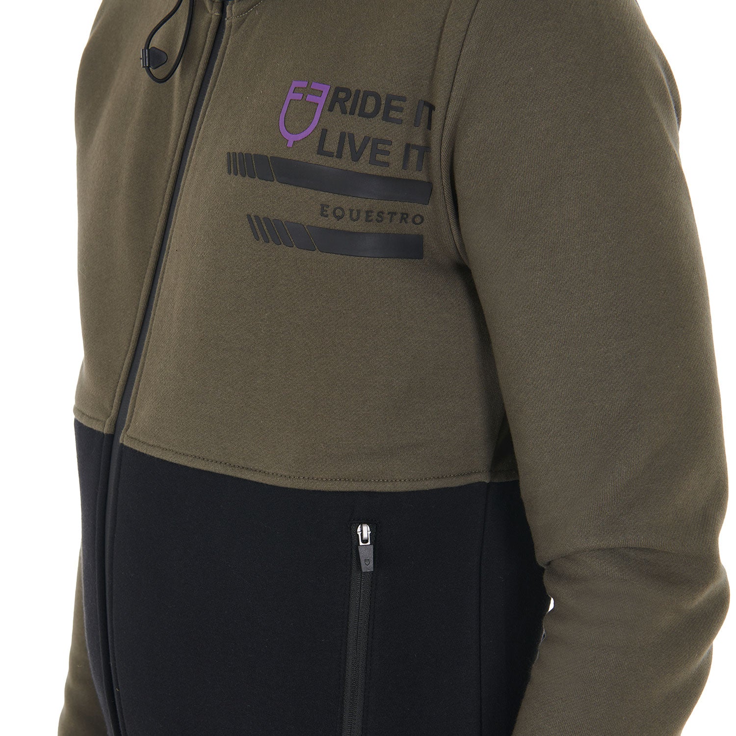 Equestro Men's Hooded Sweatshirt With Fleece Inside - Image 5