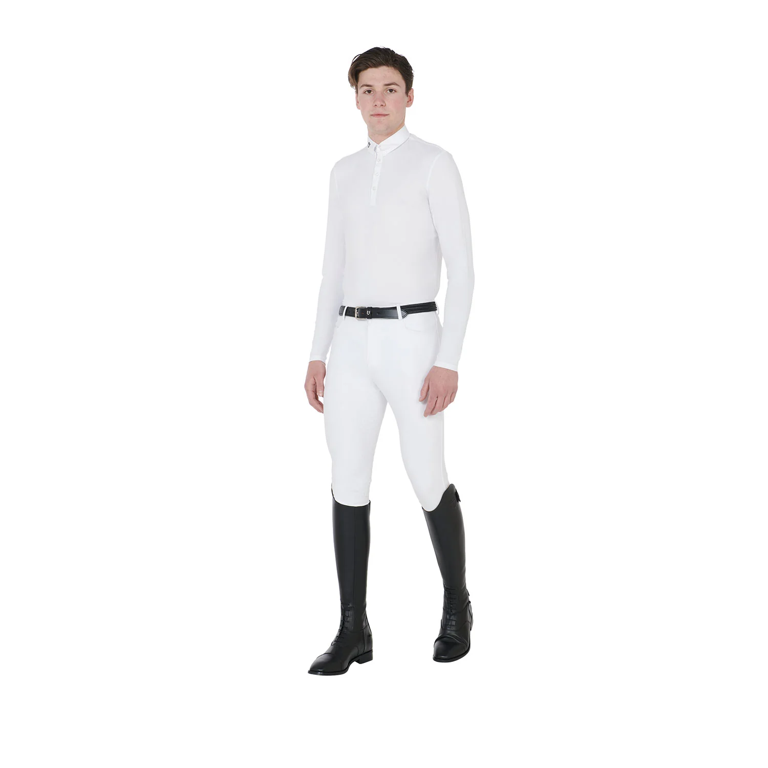 Equestro Men's Long Sleeve Competition Polo Shirt - Image 5