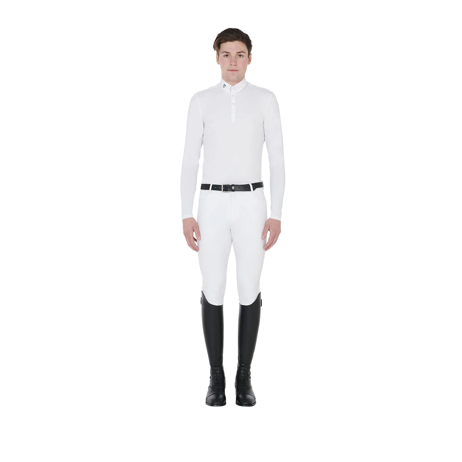 Equestro Men's Long Sleeve Competition Polo Shirt - Image 6