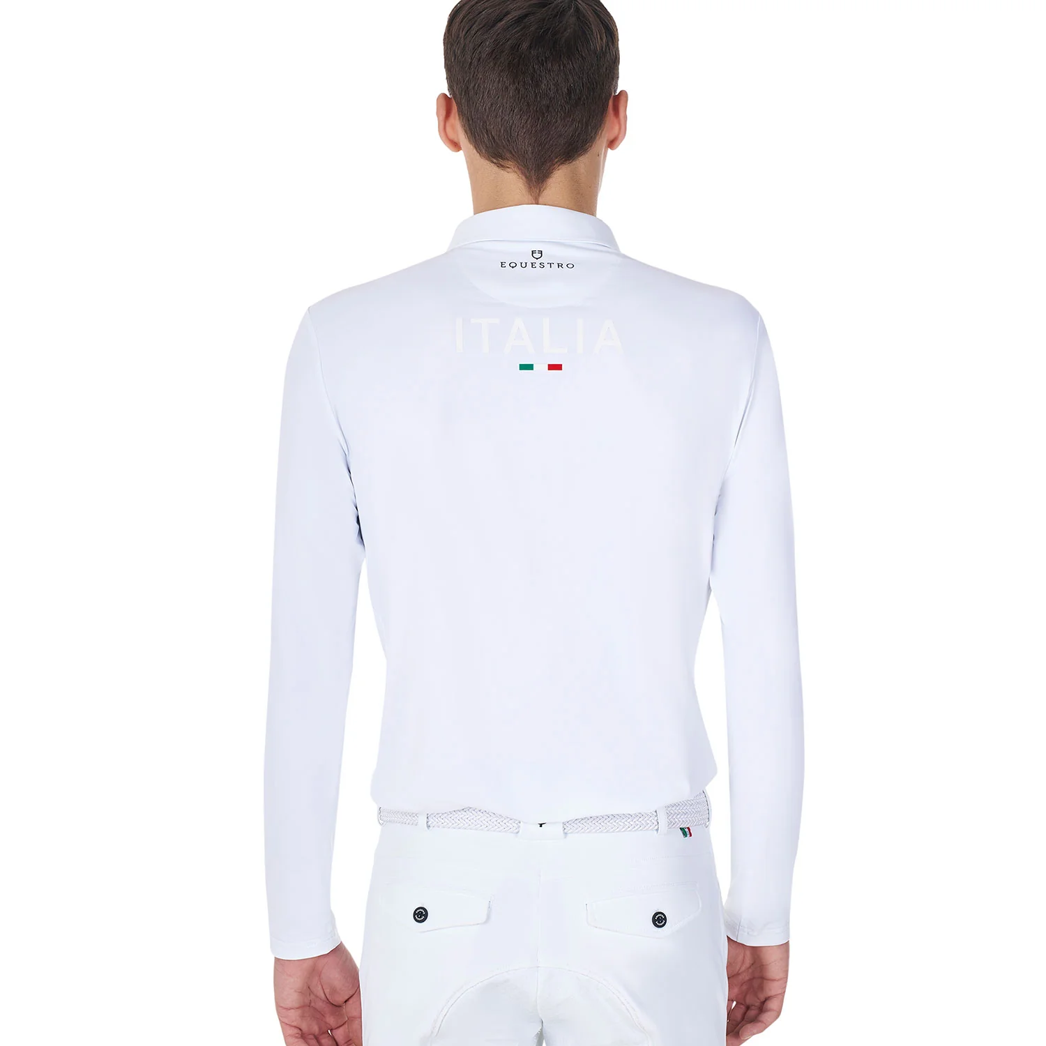 Equestro Men's Long-Sleeved Competition Polo Shirt Equestro X Fise - Image 2