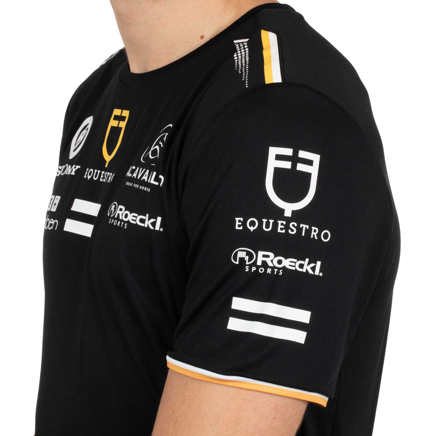 Equestro Men's Multi Logo T-Shirt Technical Fabric - Image 5