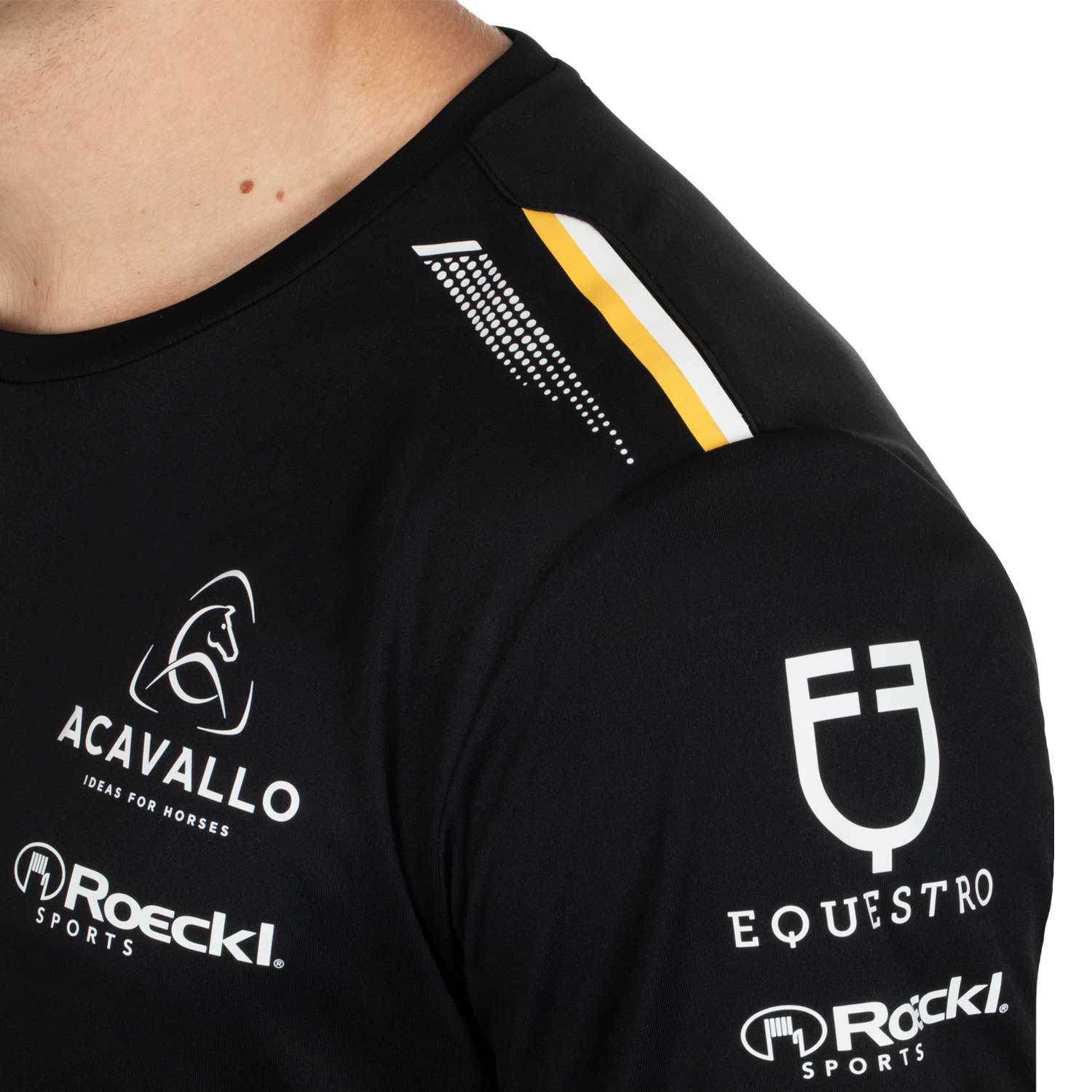 Equestro Men's Multi Logo T-Shirt Technical Fabric - Image 6