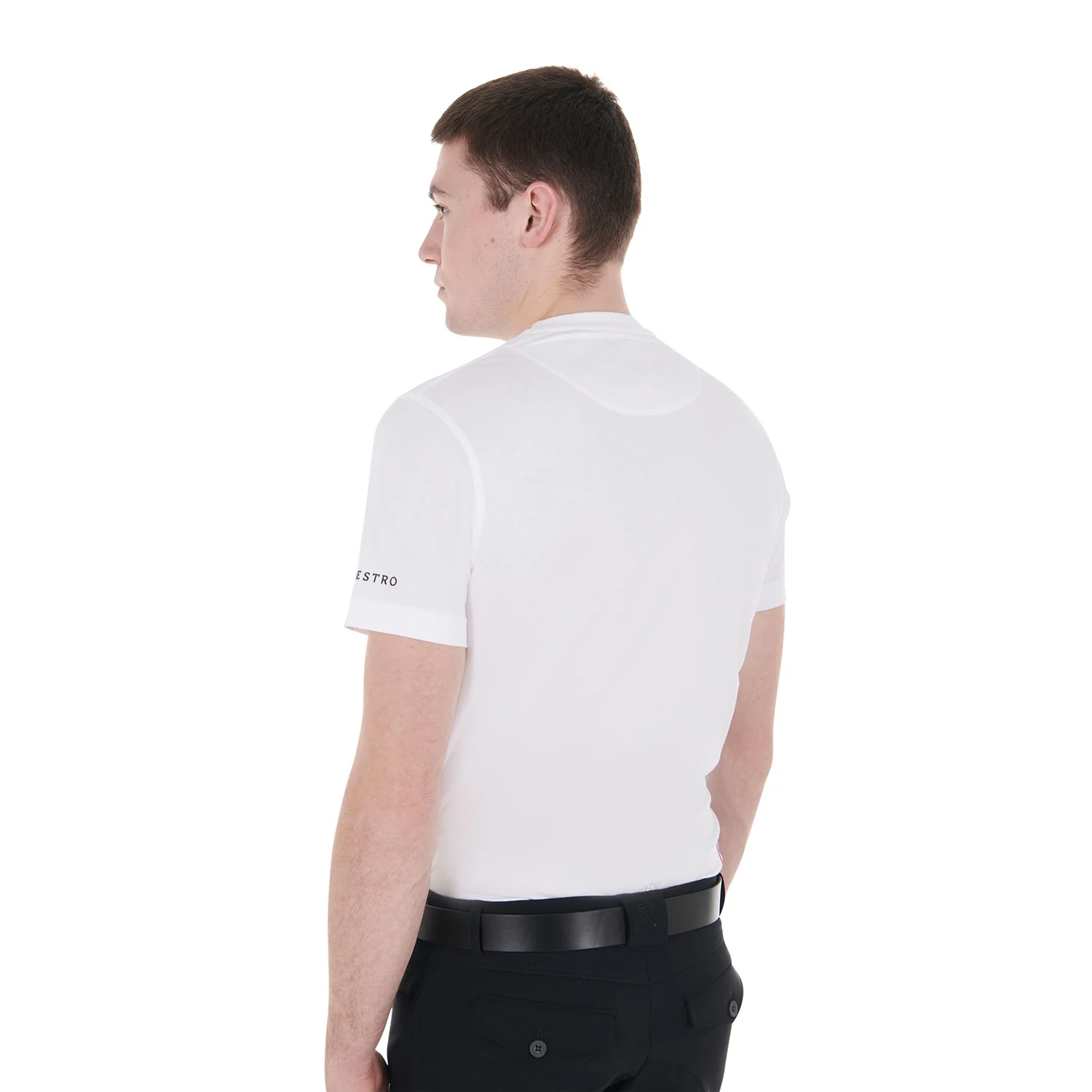 Equestro Men's Ride It Live It Slim Fit T-Shirt With Logo - Image 2