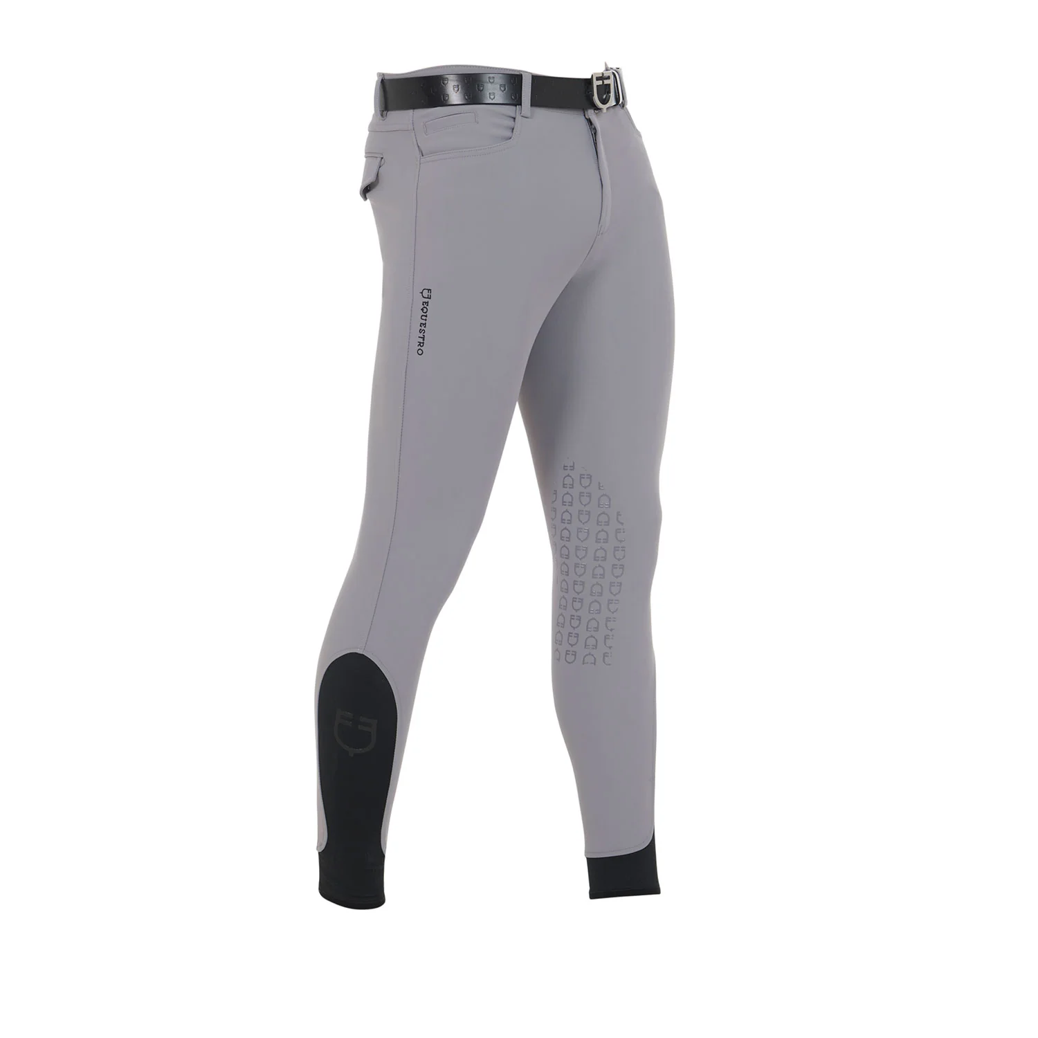 Equestro Men's Slim Fit Grip Breeches With Logo - Image 11