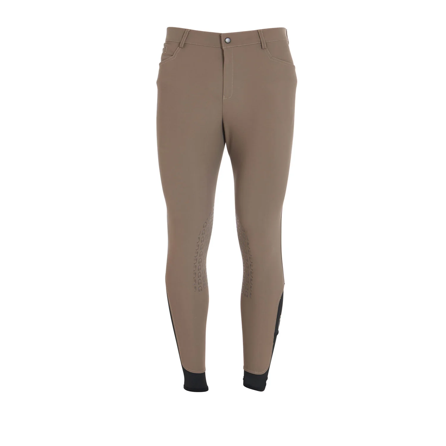 Equestro Men's Slim Fit Grip Breeches With Logo - Image 16
