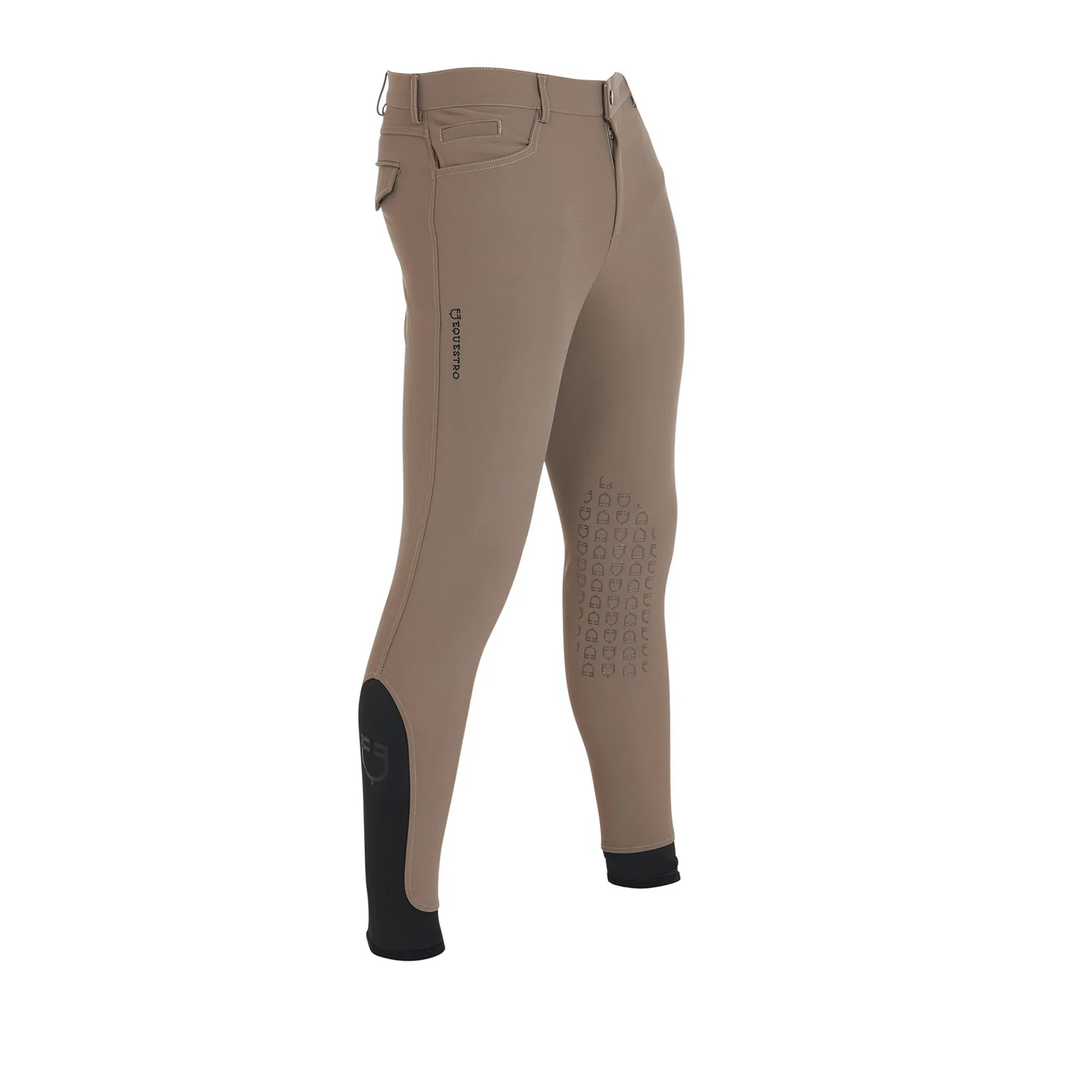 Equestro Men's Slim Fit Grip Breeches With Logo - Image 17
