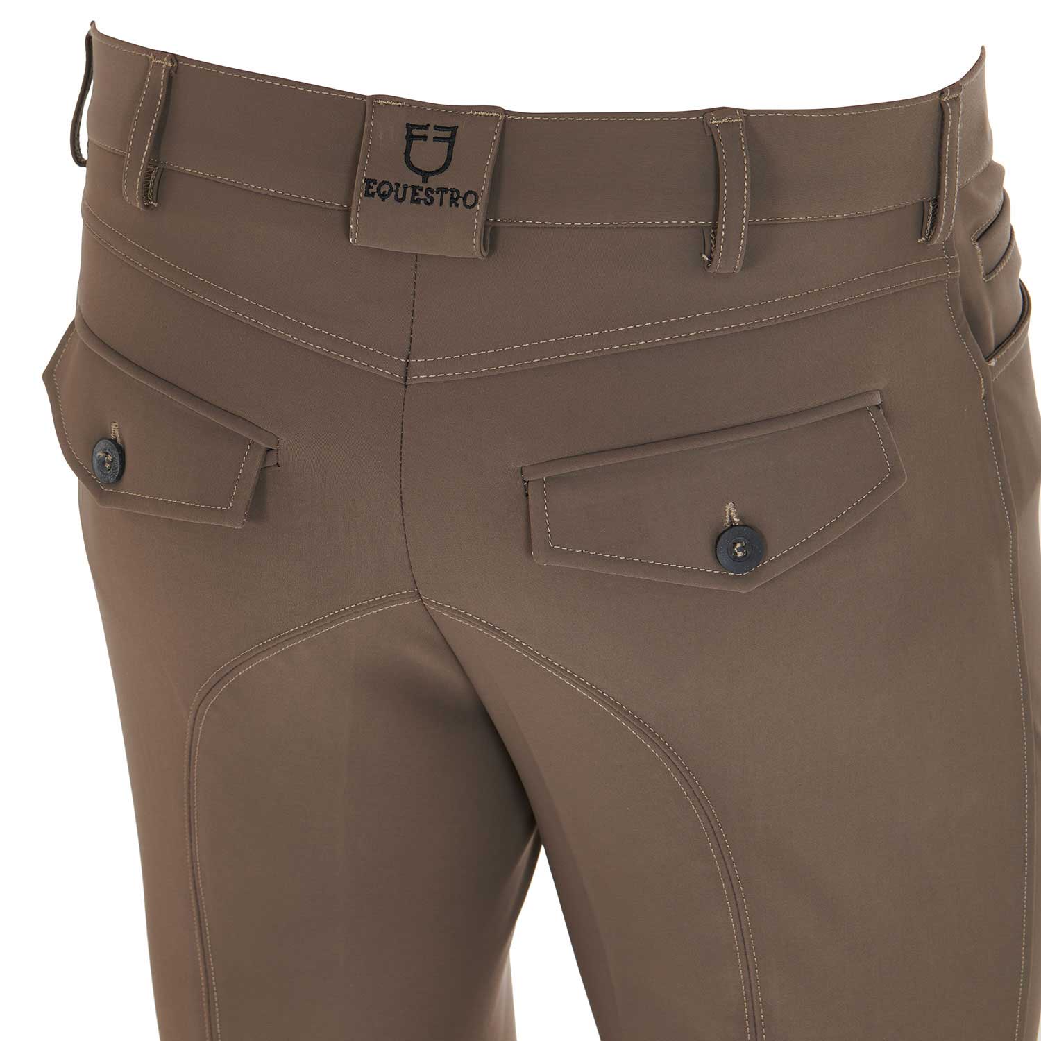 Equestro Men's Slim Fit Grip Breeches With Logo - Image 22