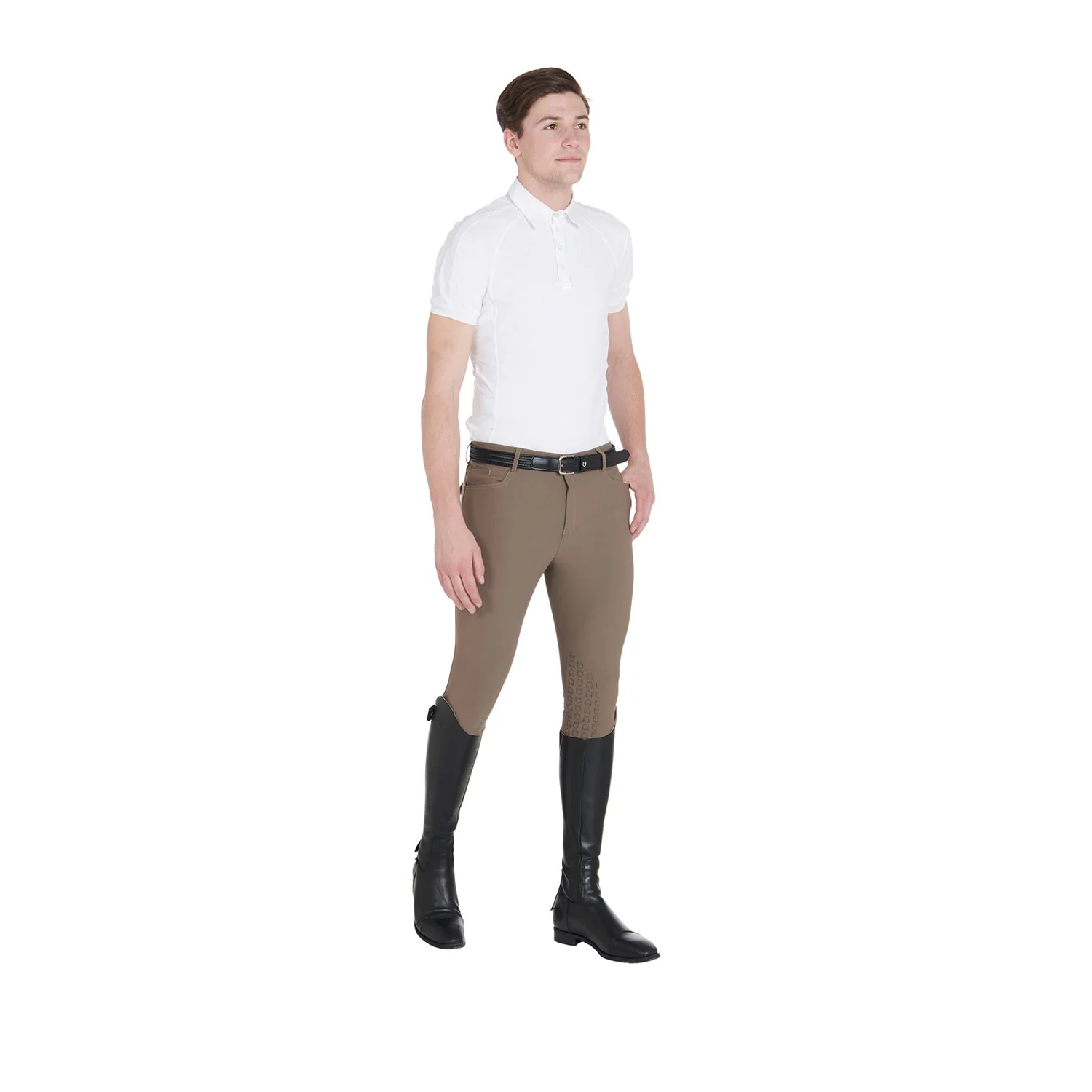 Equestro Men's Slim Fit Grip Breeches With Logo - Image 23