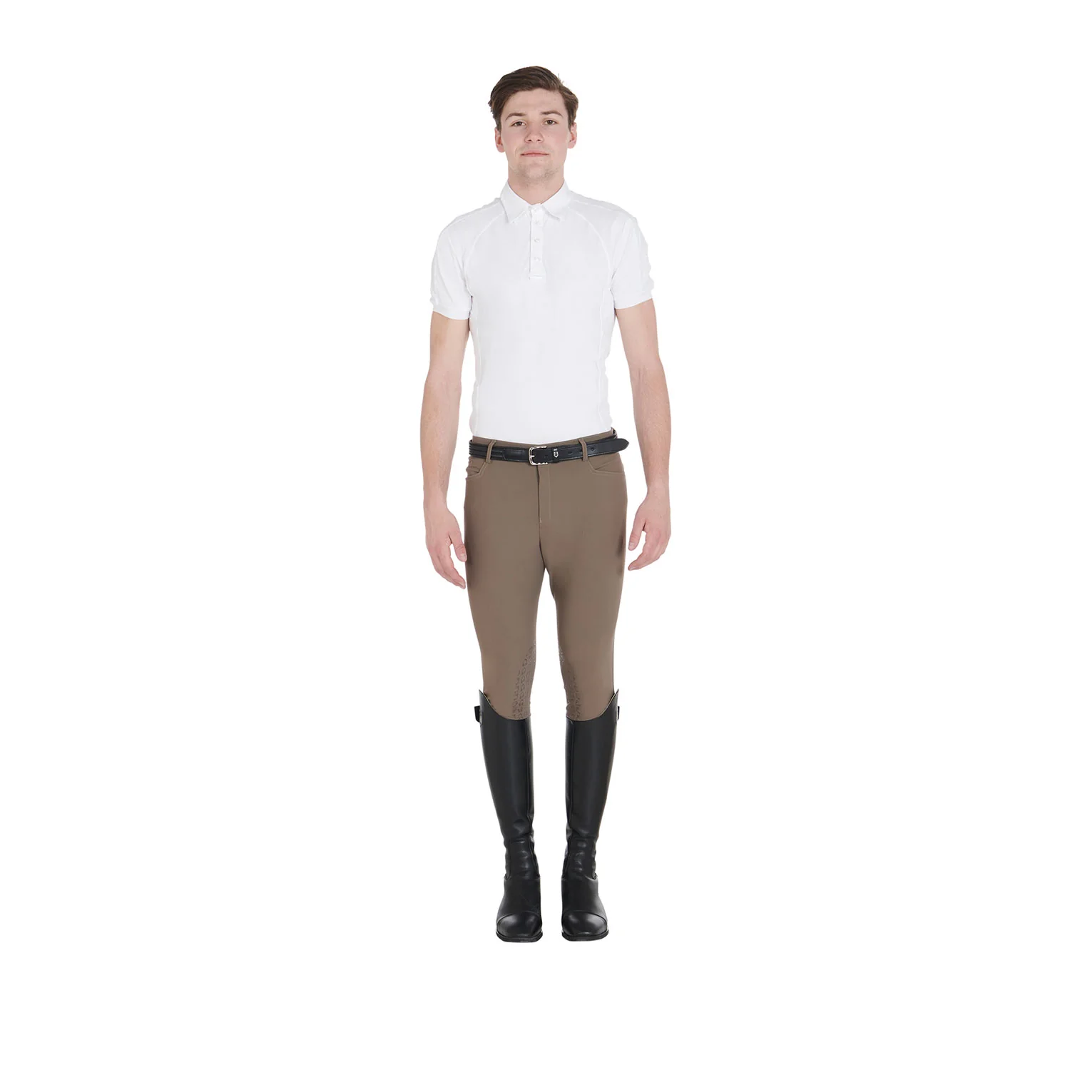 Equestro Men's Slim Fit Grip Breeches With Logo - Image 24