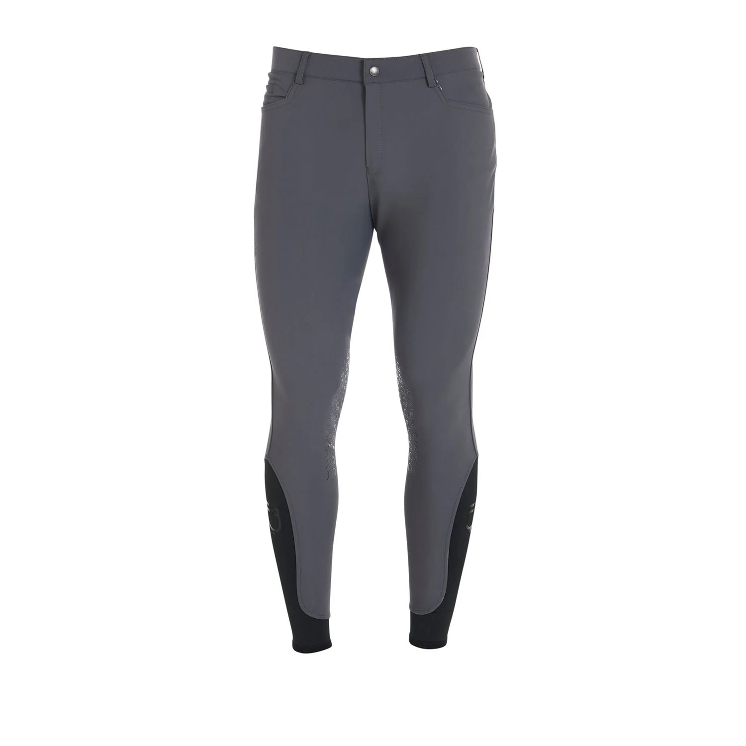 Equestro Men's Slim Fit Grip Breeches With Logo - Image 25