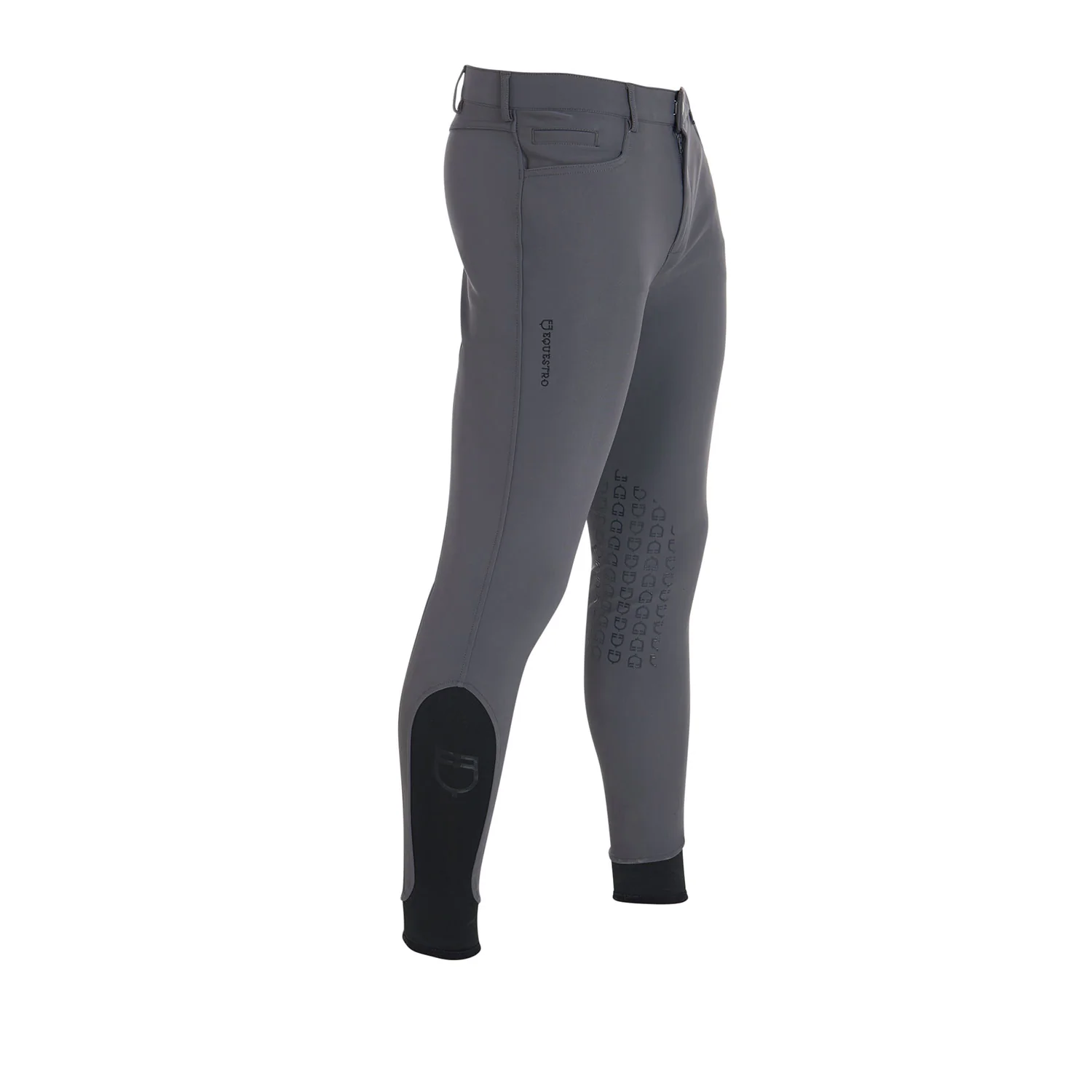 Equestro Men's Slim Fit Grip Breeches With Logo - Image 26