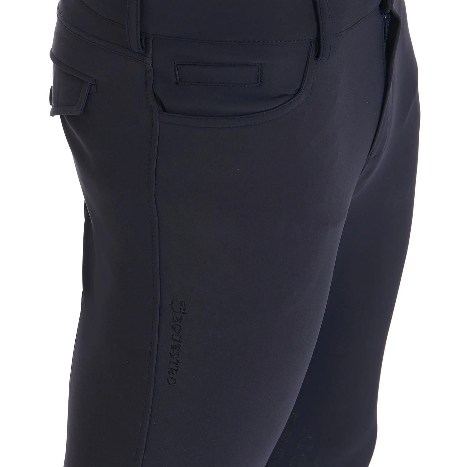 Equestro Men's Slim Fit Grip Breeches With Logo - Image 36