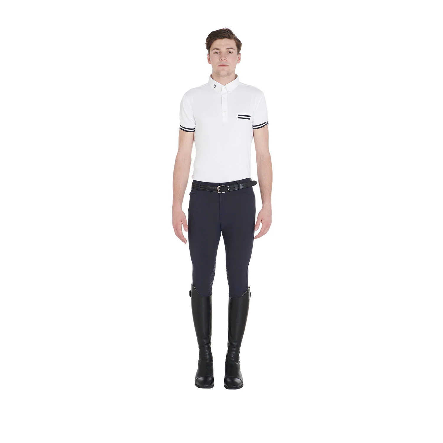 Equestro Men's Slim Fit Grip Breeches With Logo - Image 41