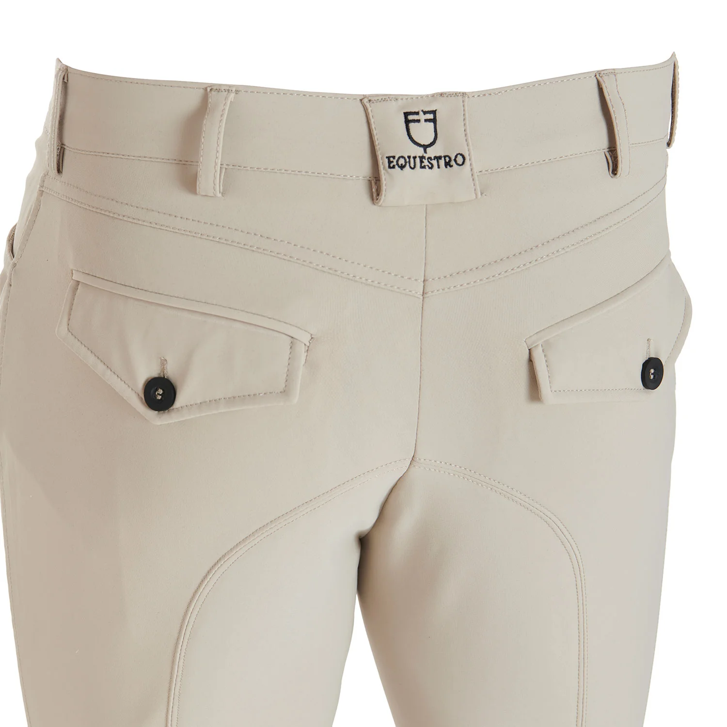 Equestro Men's Slim Fit Grip Breeches With Logo - Image 7