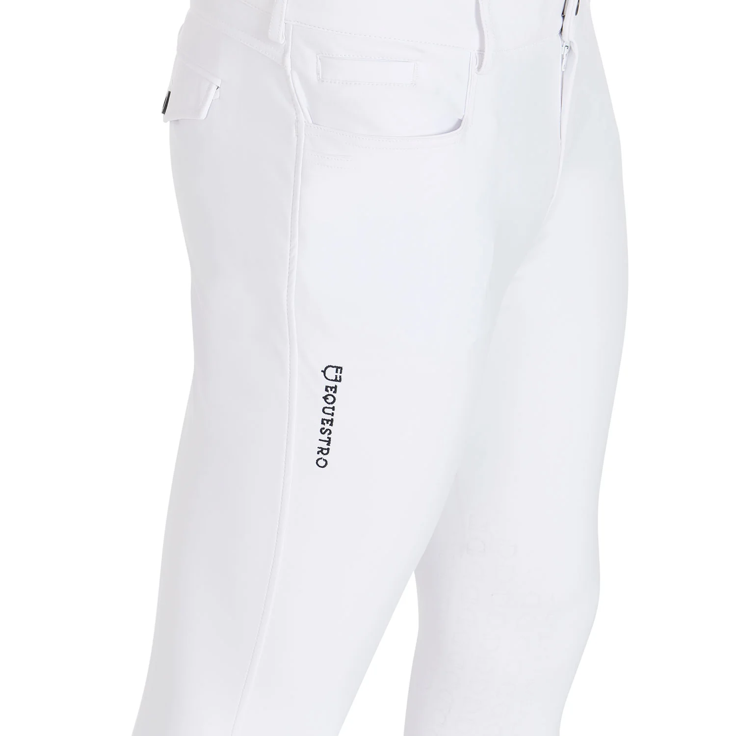 Equestro Men's Slim Fit Grip Breeches With Logo - Image 70