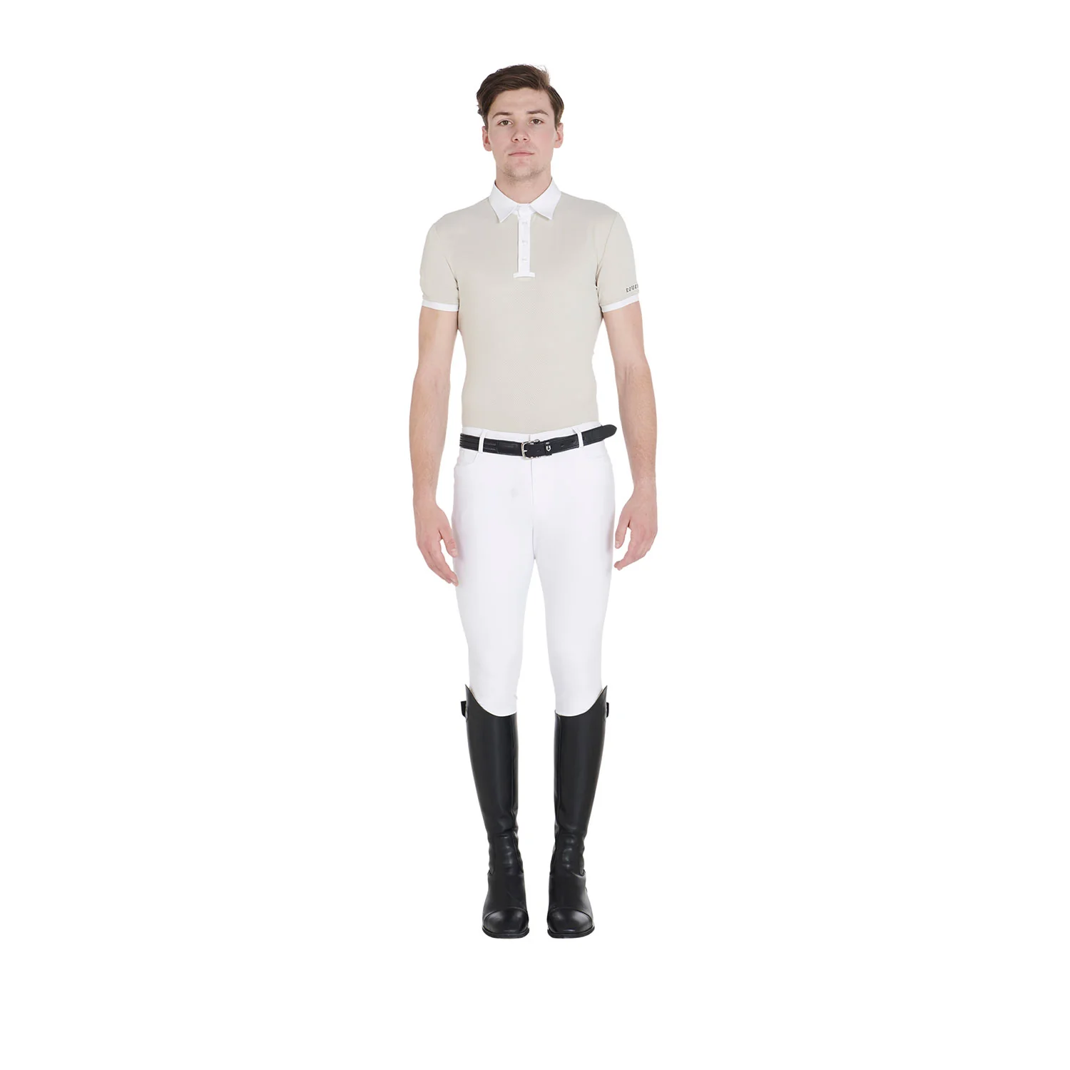 Equestro Men's Slim Fit Grip Breeches With Logo - Image 75