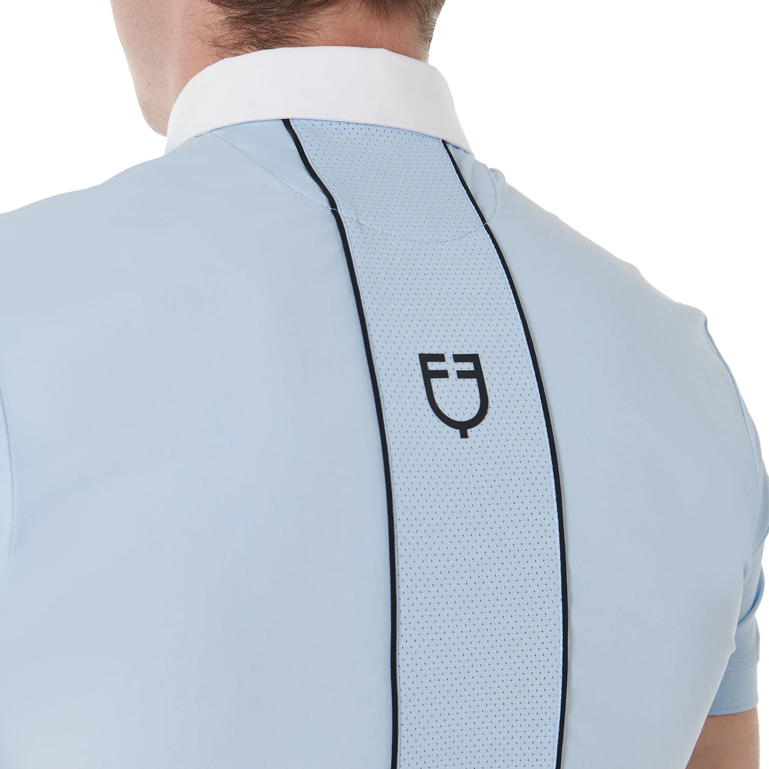 Equestro Men's Slim Fit Polo Shirt In Technical Fabric With Piping - Image 7