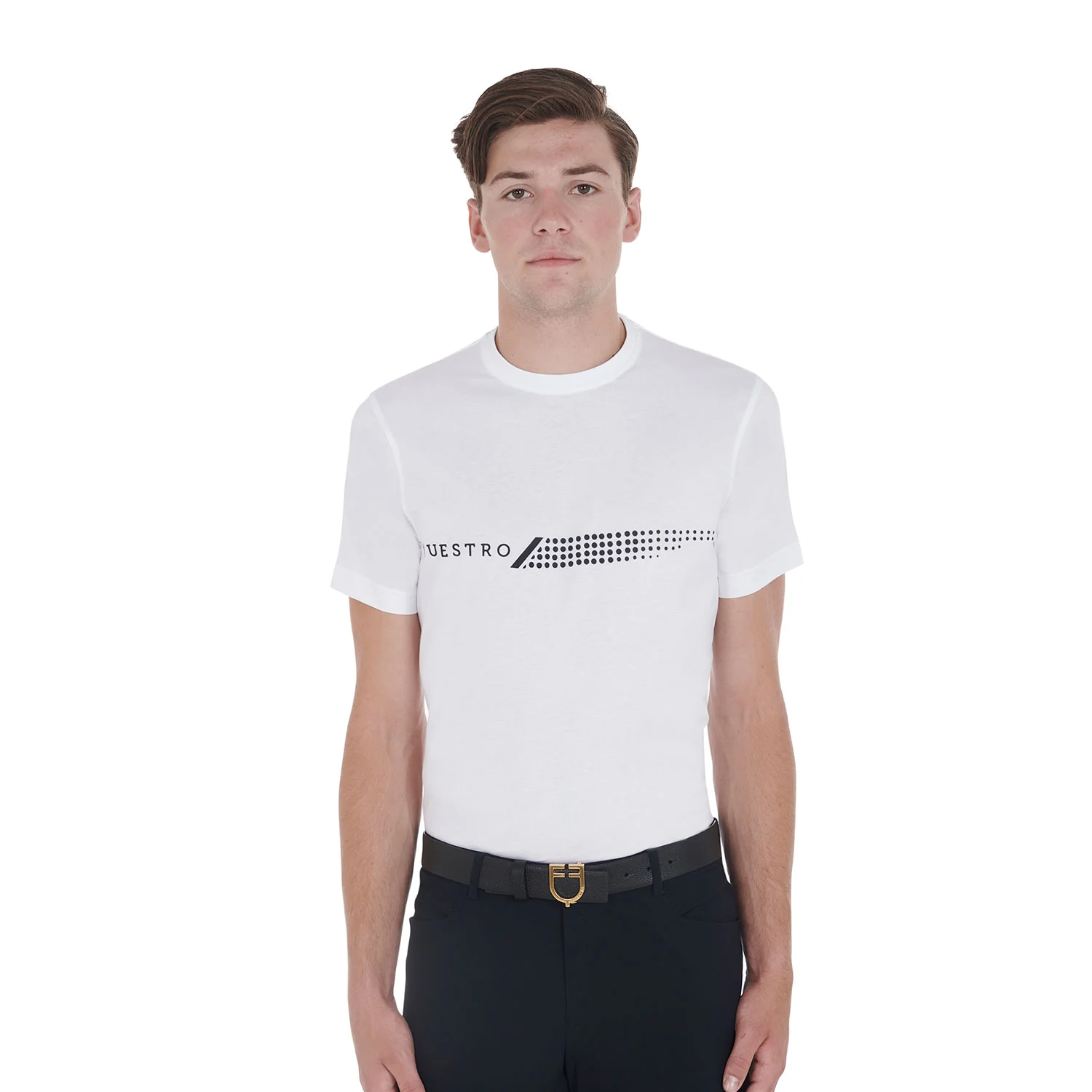 Equestro Men's Slim Fit T-Shirt With Contrasting Print