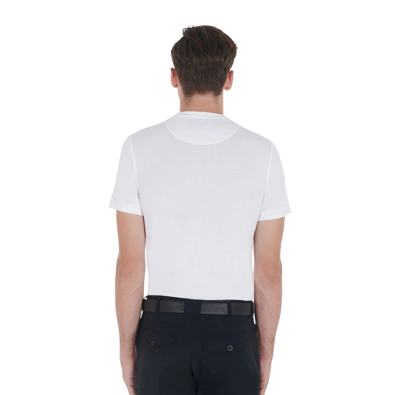 Equestro Men's Slim Fit T-Shirt With Contrasting Print - Image 2