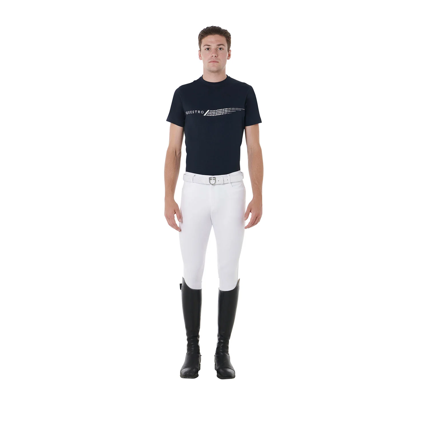 Equestro Men's Slim Fit T-Shirt With Contrasting Print - Image 8