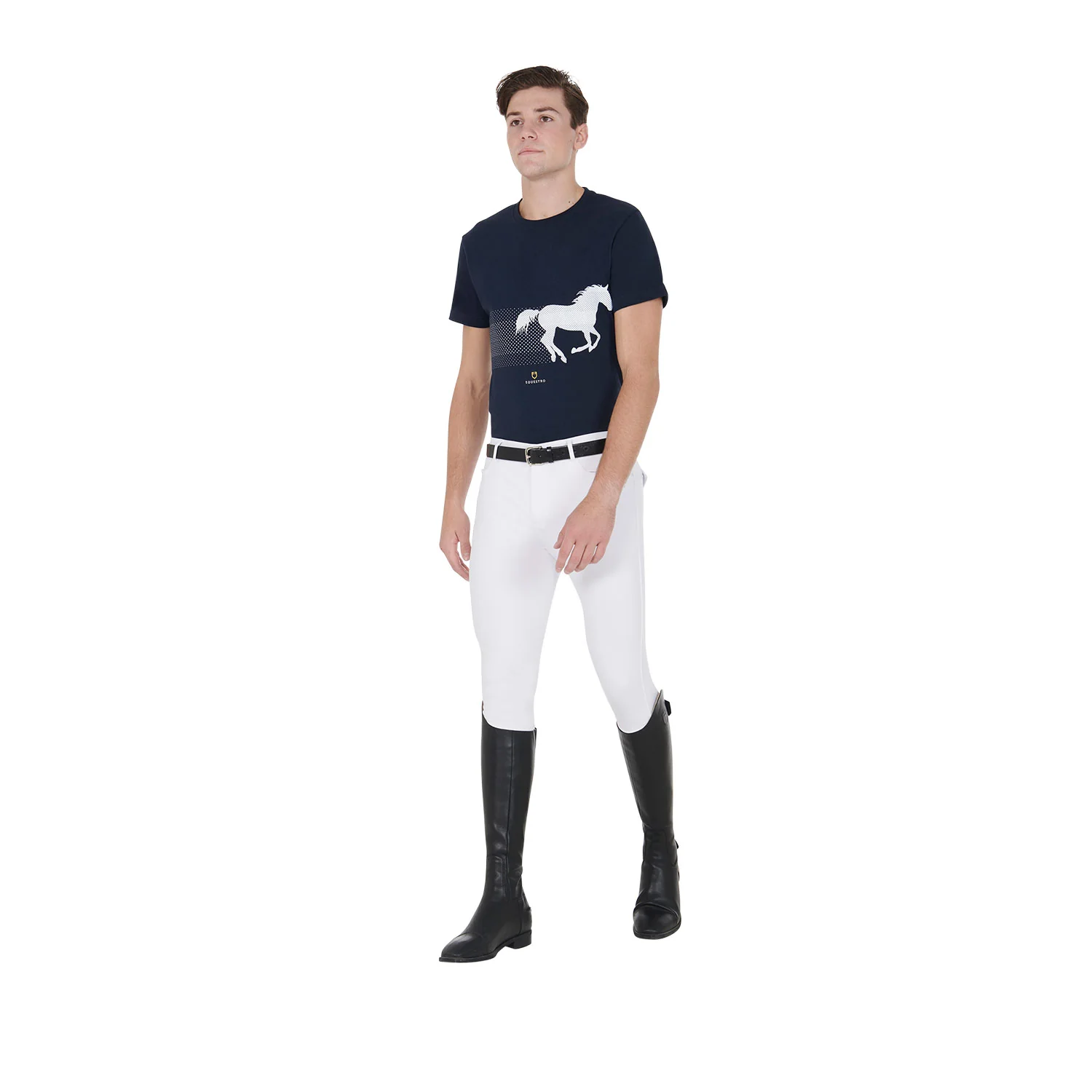 Equestro Men's Slim Fit T-Shirt With Race Horse - Image 14