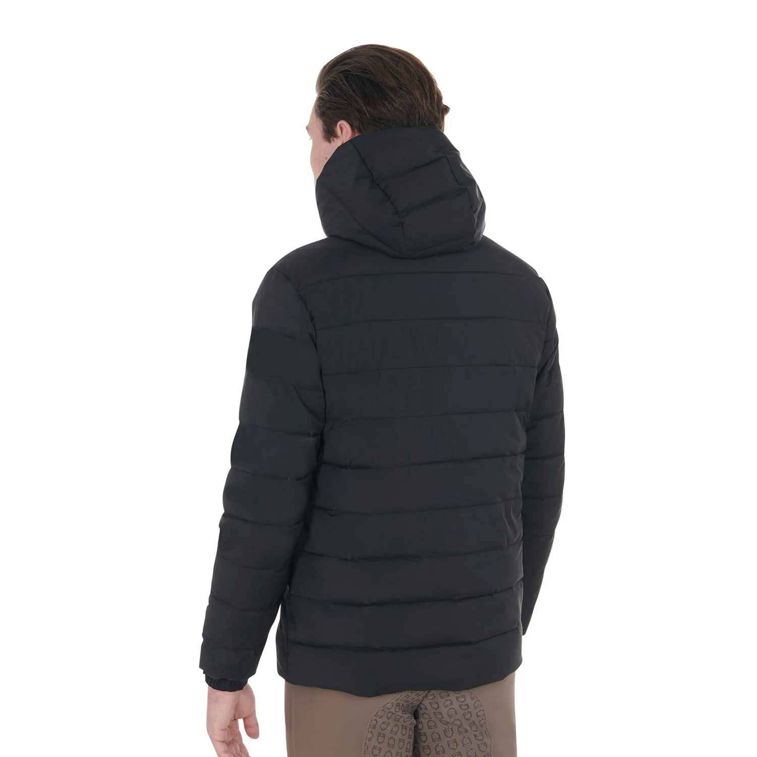 Equestro Men's Stretch Fabric Down Jacket Silicone Patch - Image 2